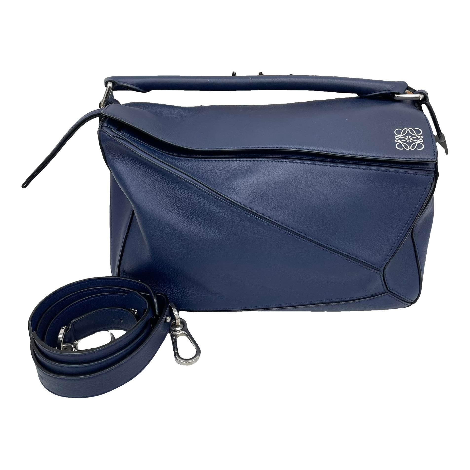Puzzle leather handbag