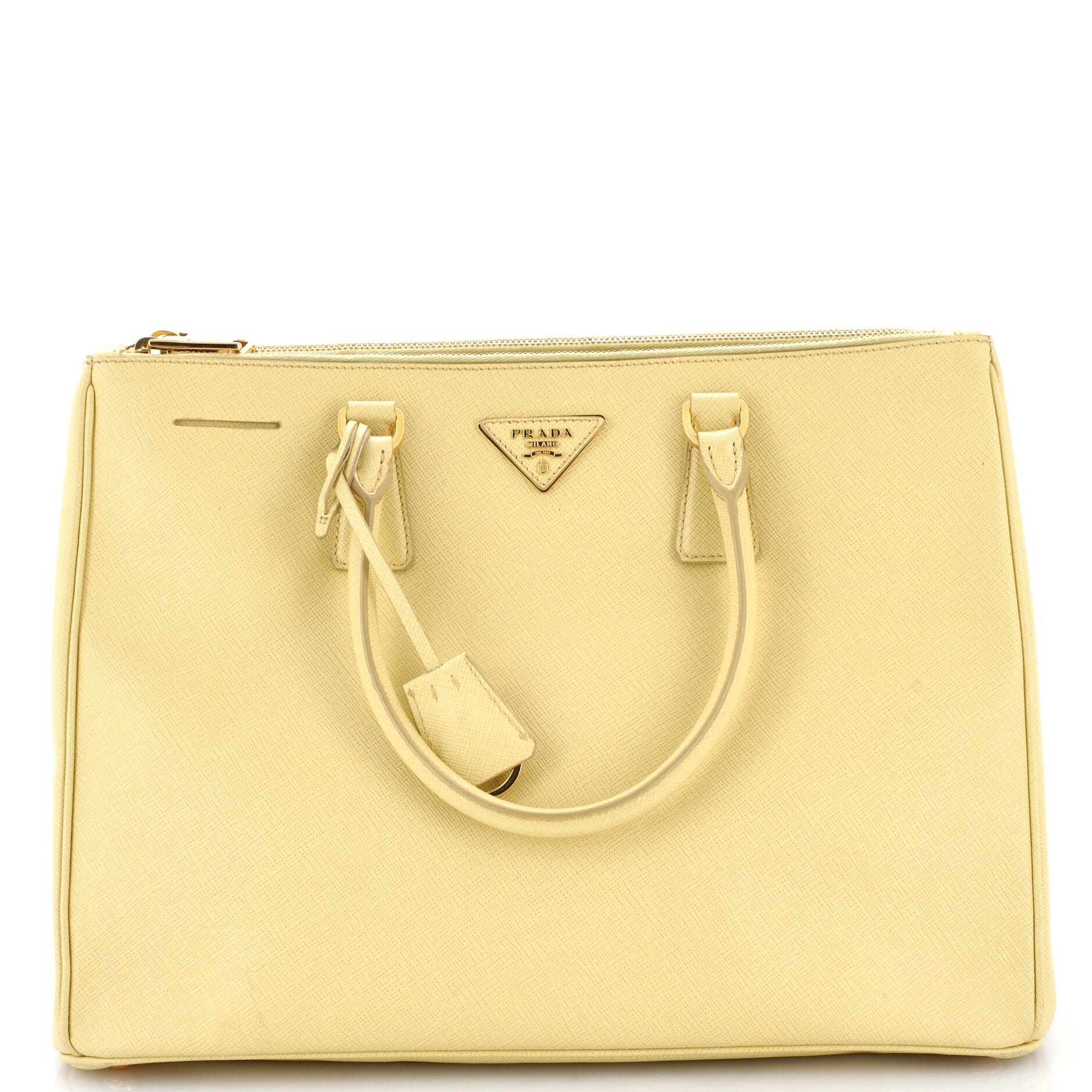 Double Zip Lux Tote Saffiano Leather Large