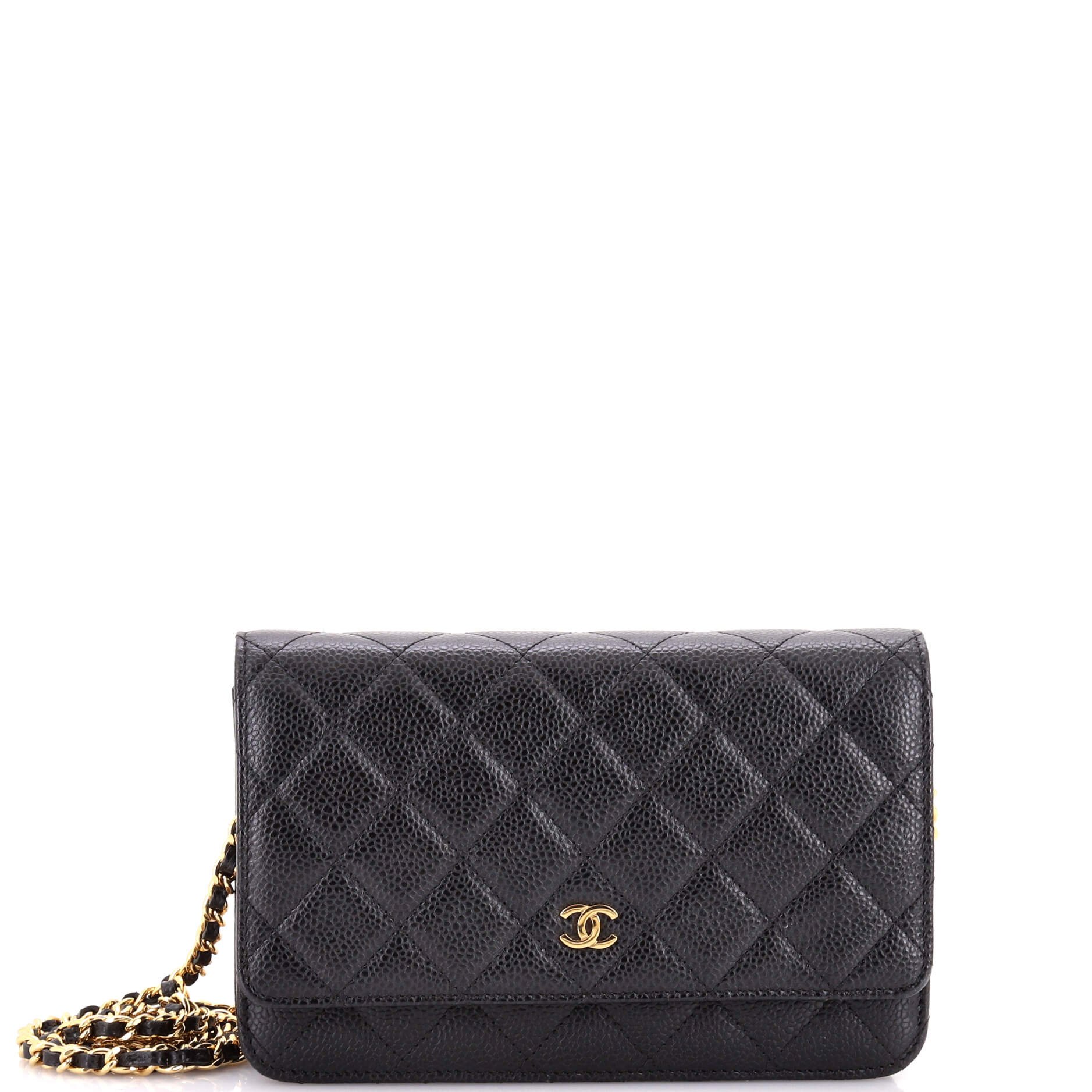 Wallet on Chain Quilted Caviar