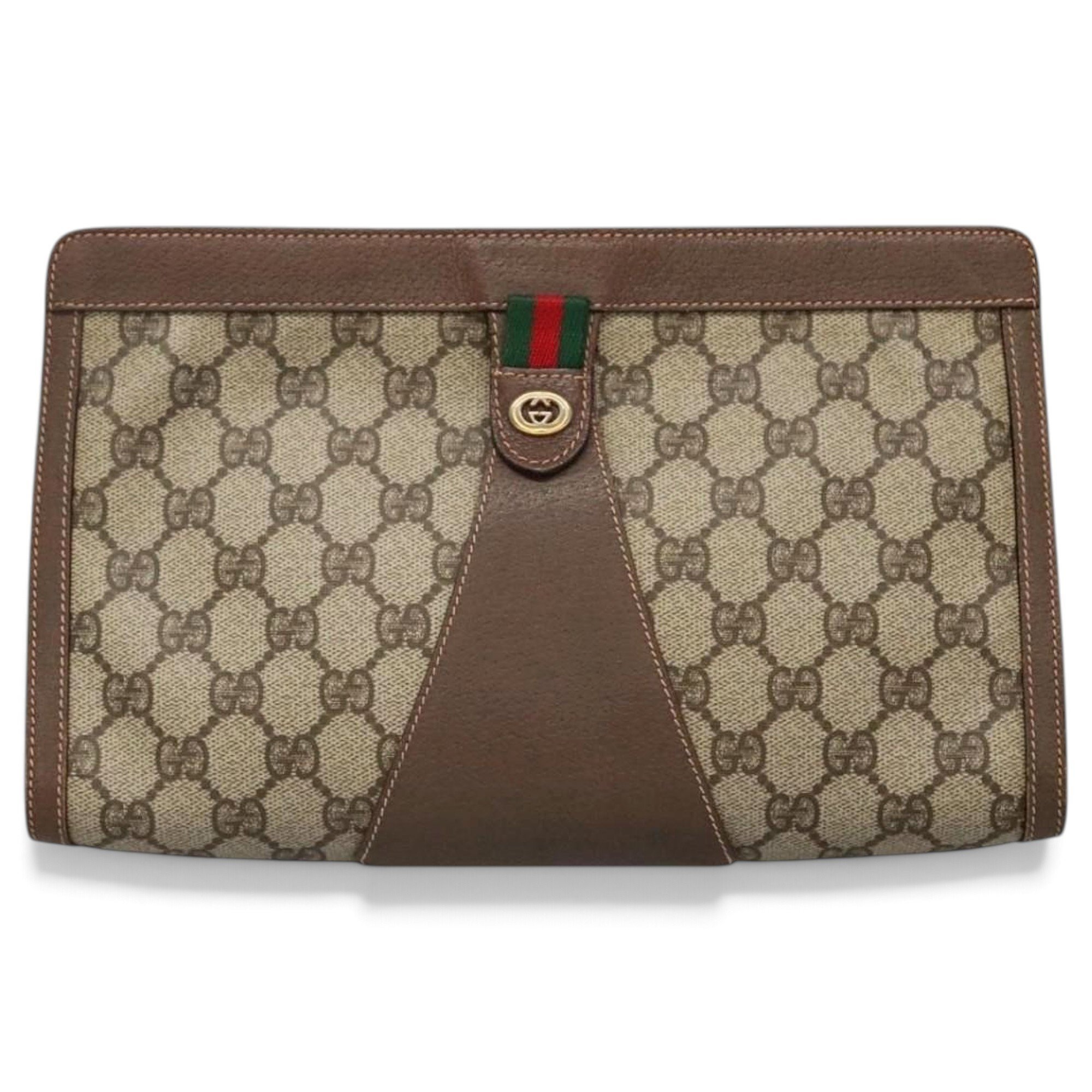Leather clutch bag
