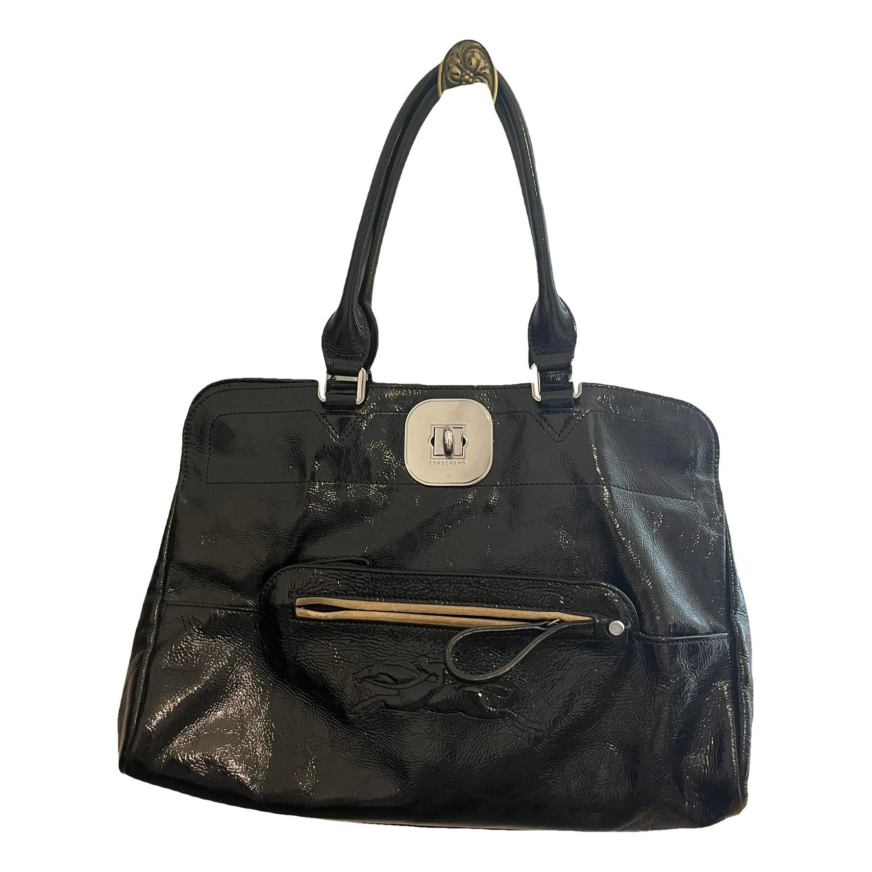 Gatsby patent leather handbag