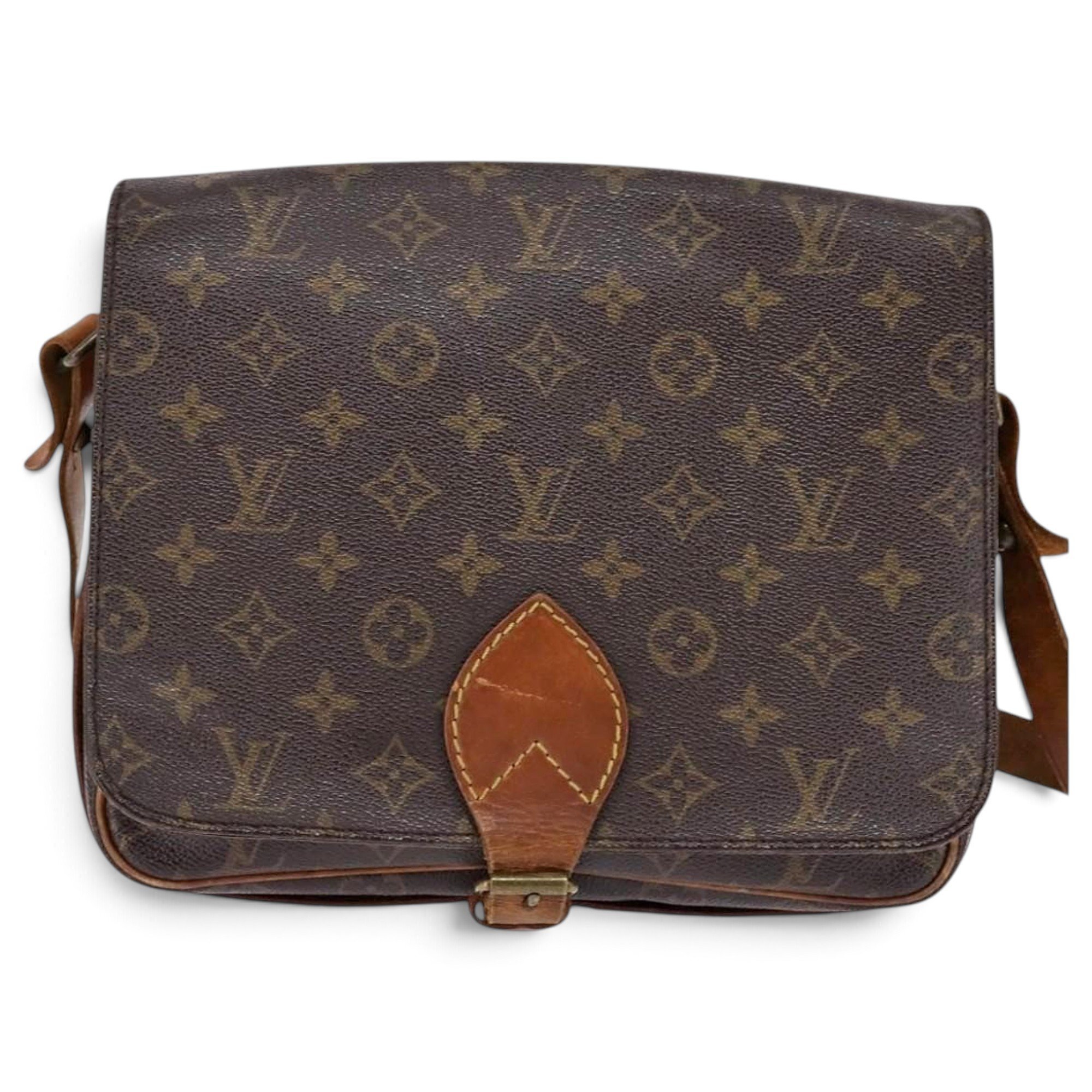 Cartouchière leather handbag
