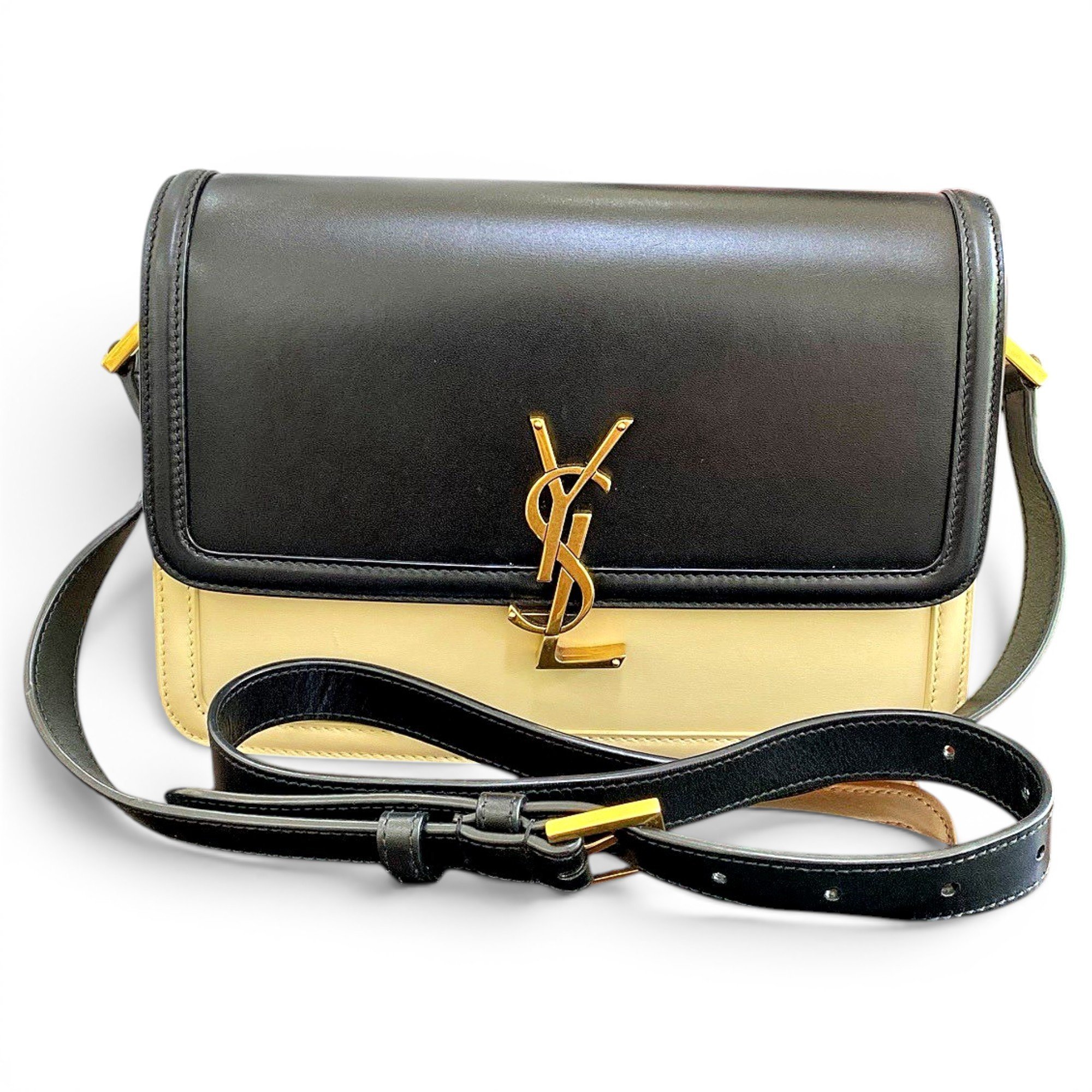 Solférino leather handbag