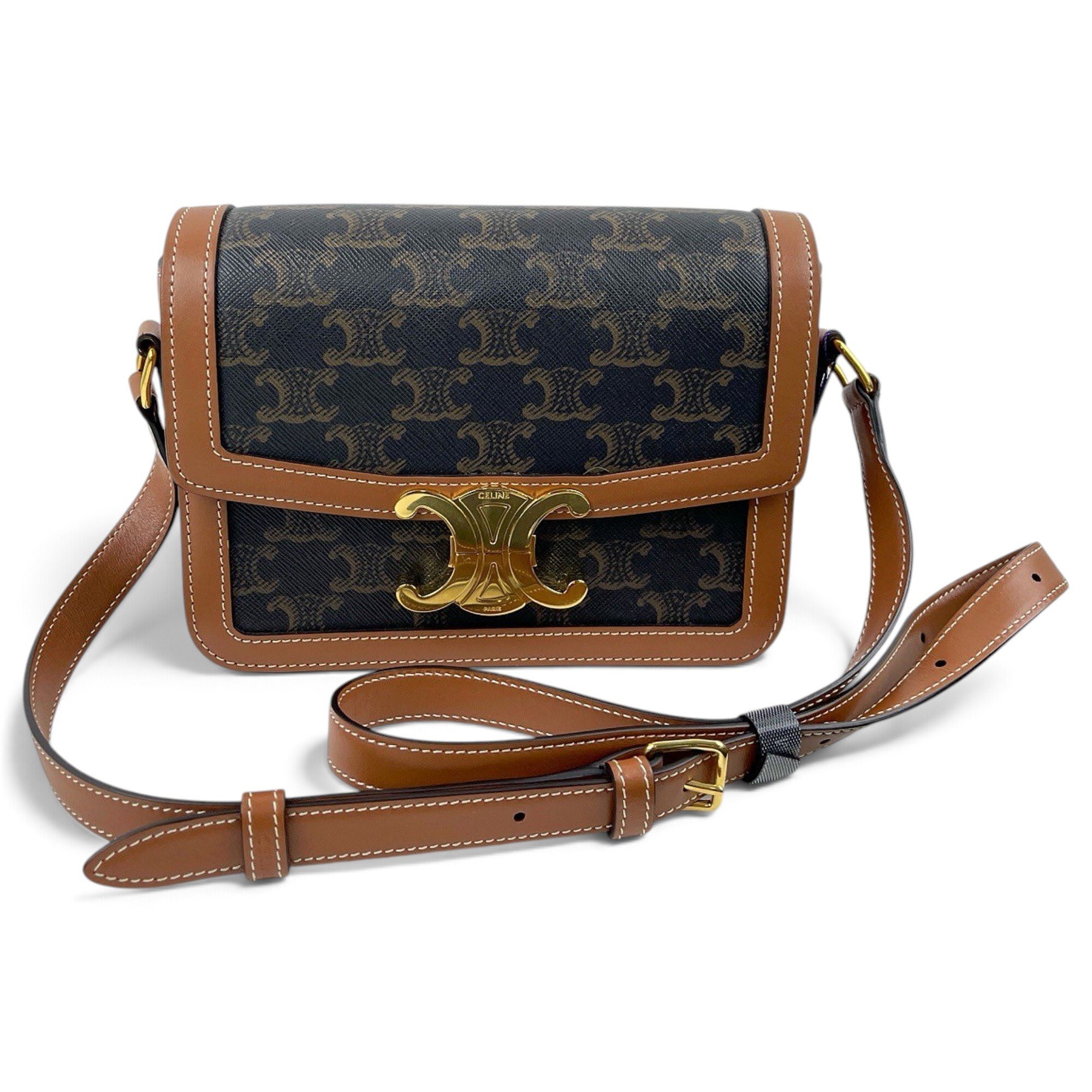 Triomphe leather handbag