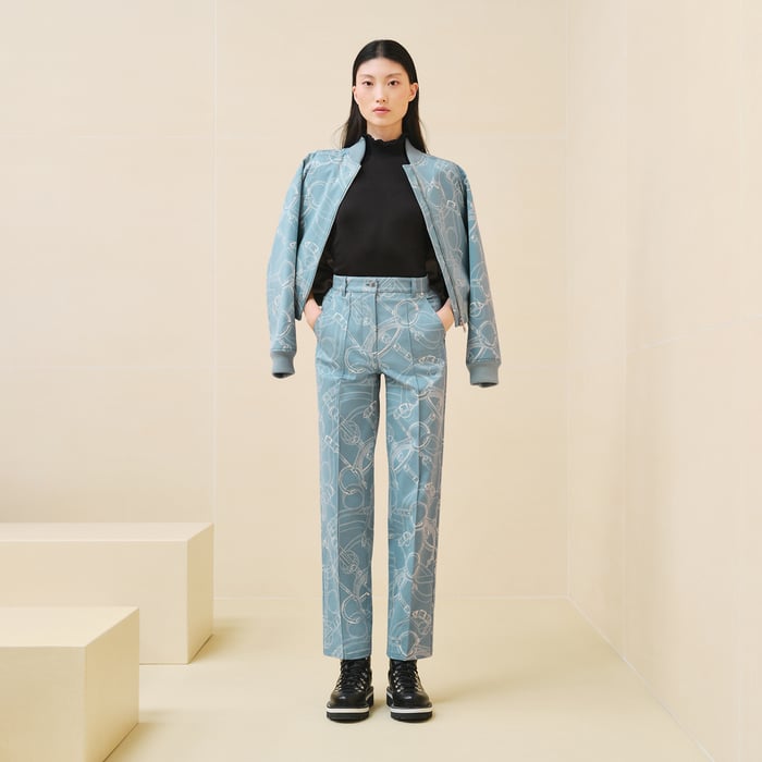 "Eperon d'Or Finesse" 5 pocket straight leg pants