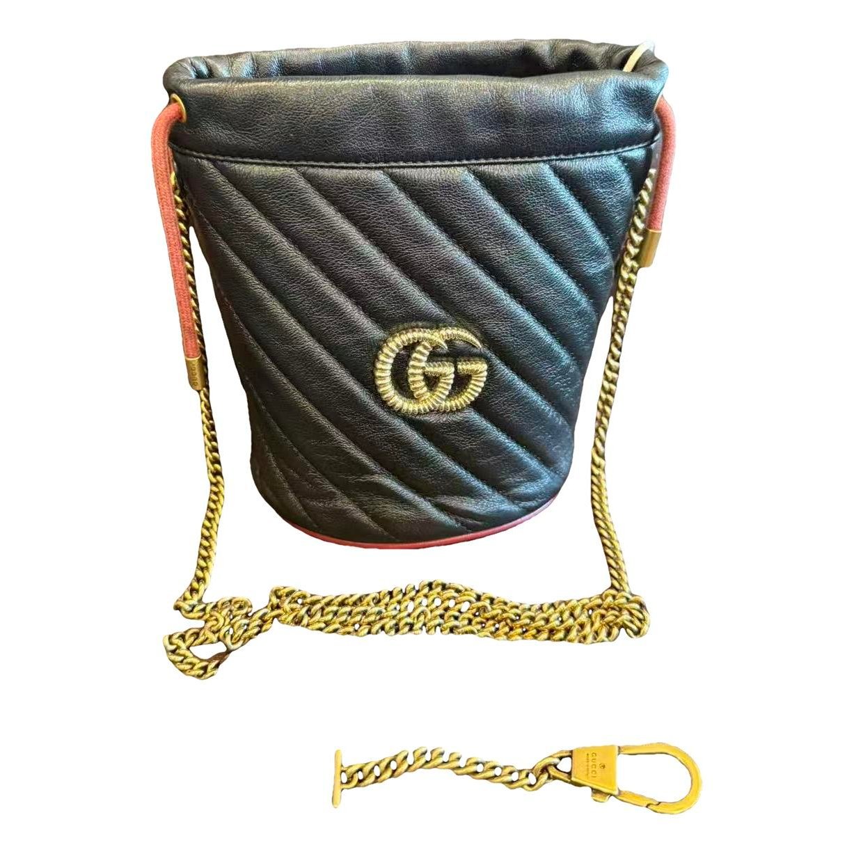 GG Marmont Chain Bucket leather crossbody bag