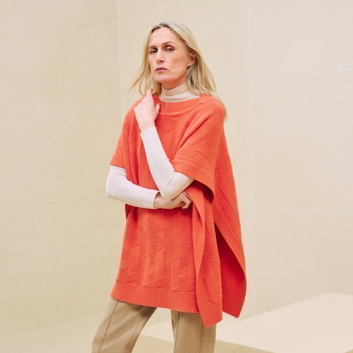 Rose Baie "H" Rectangular Cape Poncho