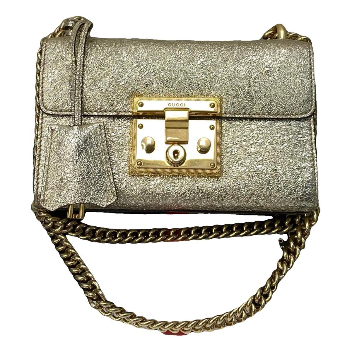 Padlock leather handbag