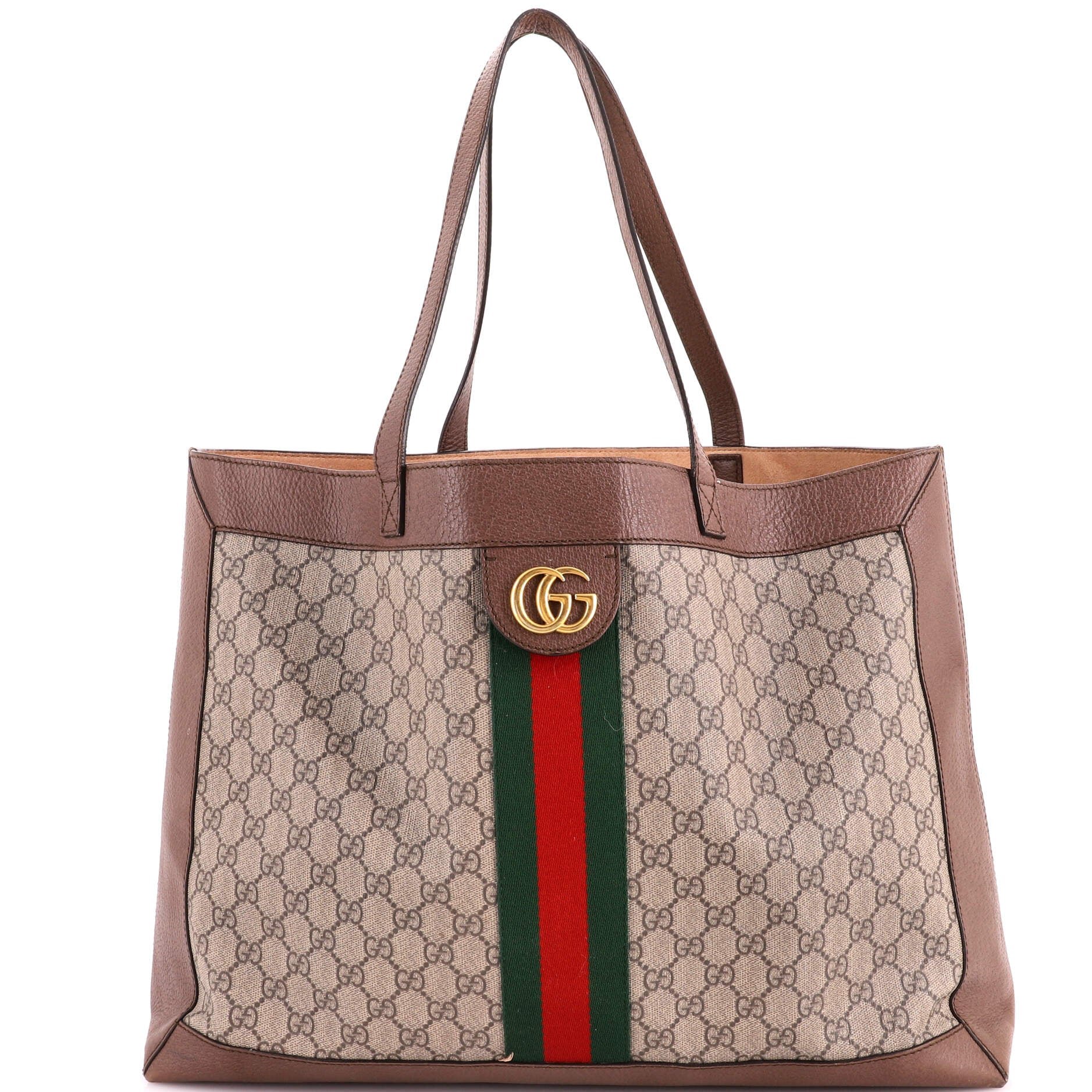 Ophidia Soft Open Tote GG Coated Canvas East West
