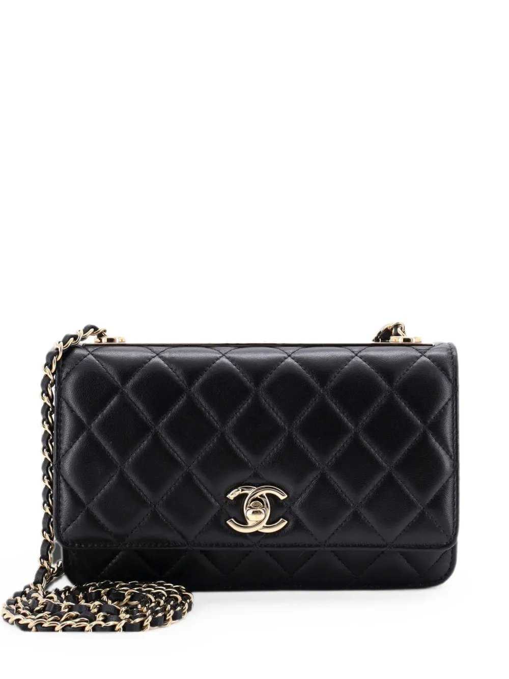 Trendy CC Wallet on Chain Quilted Lambskin Mini crossbody bag