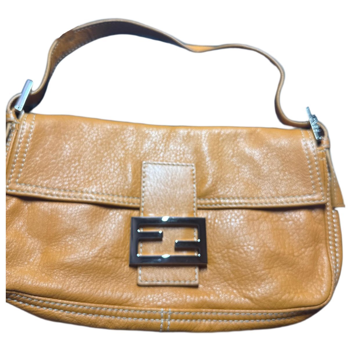 Baguette leather handbag