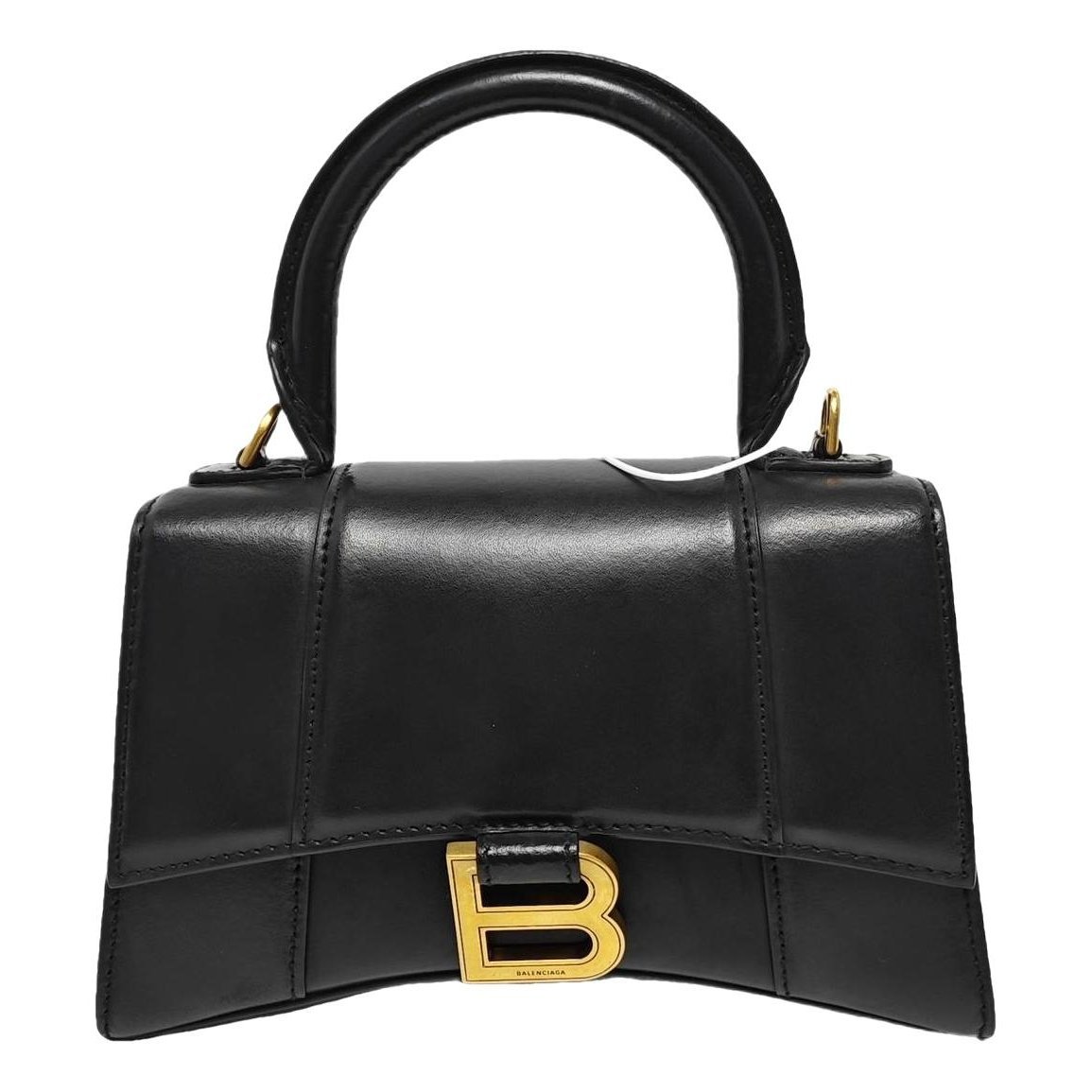 Hourglass leather handbag