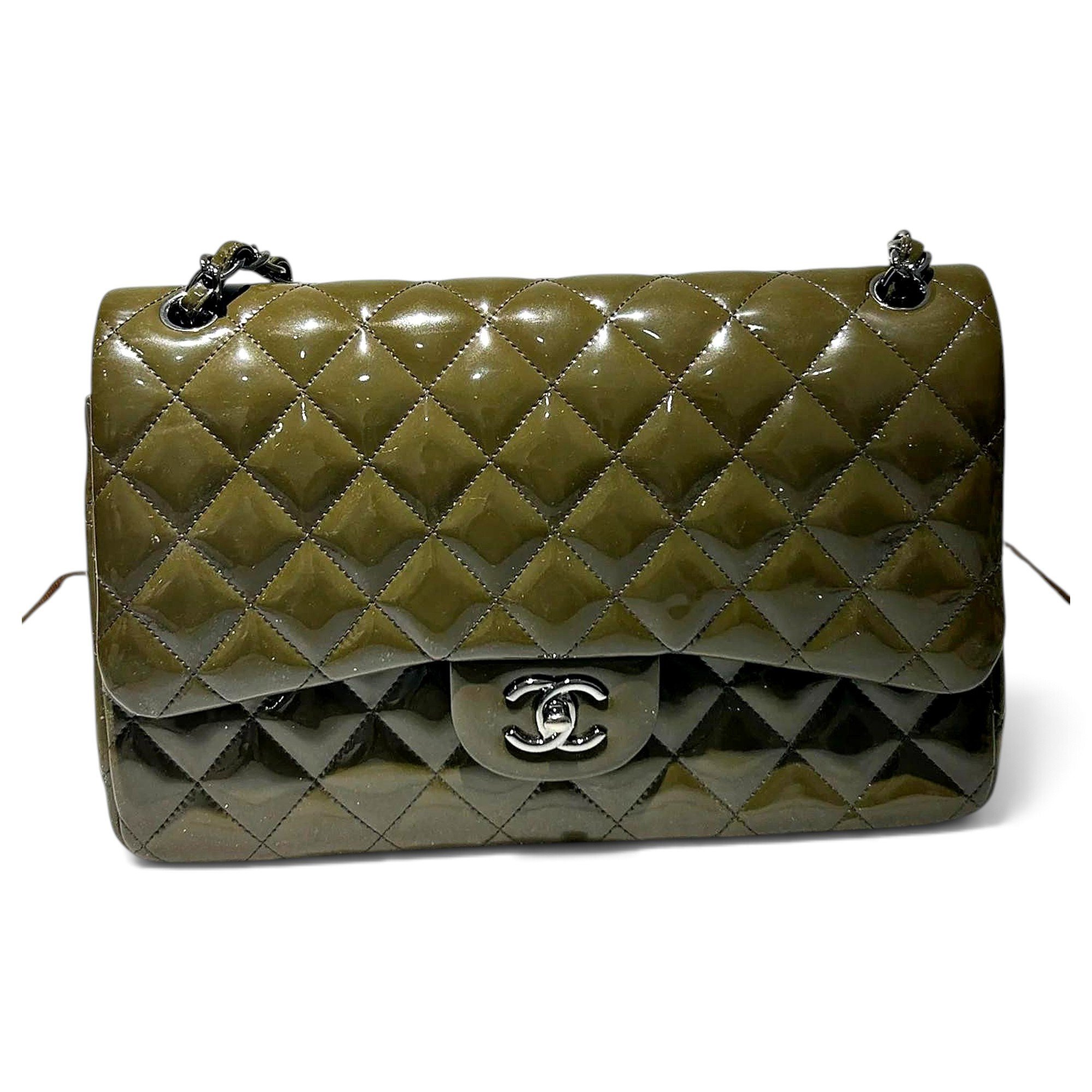 Patent leather handbag