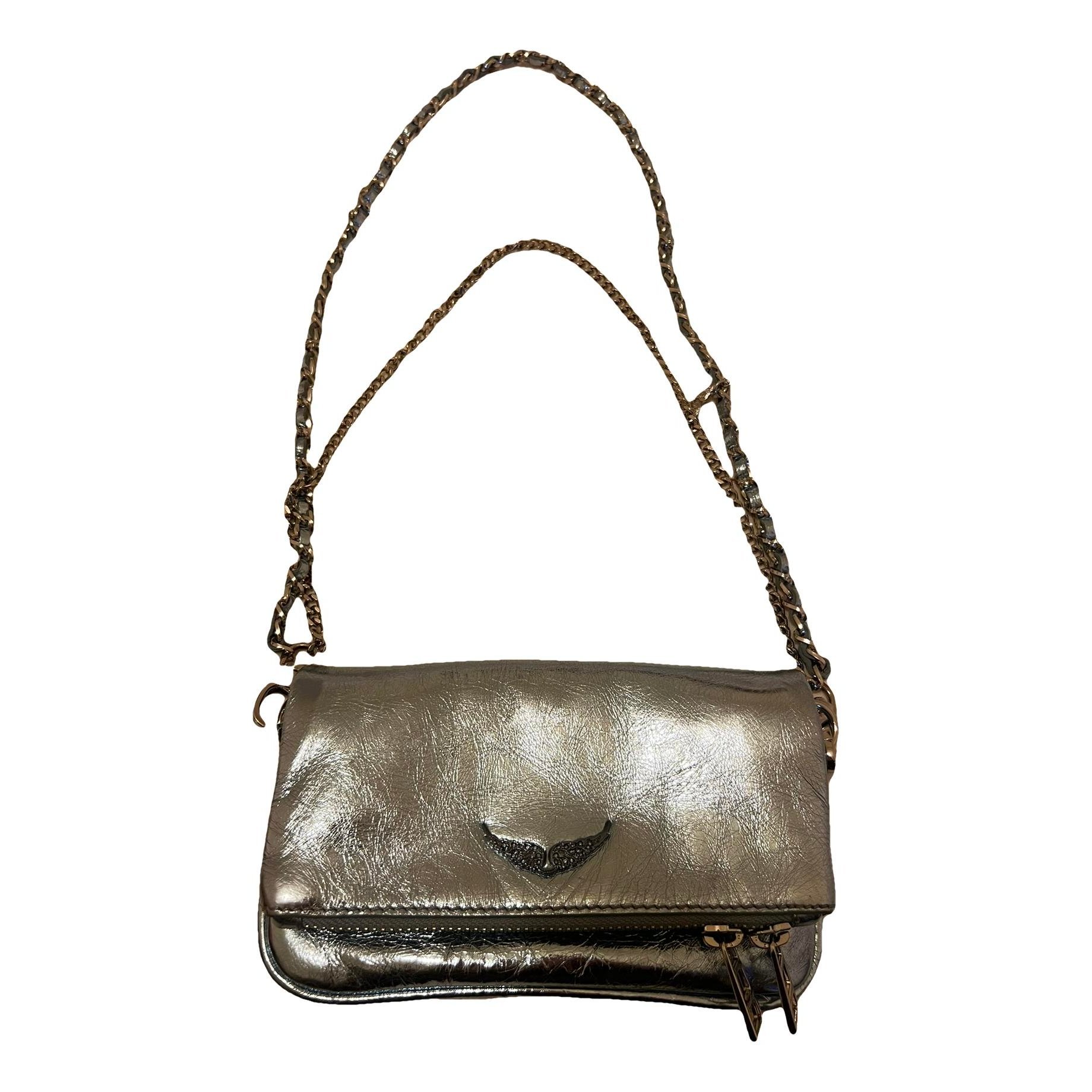 Rock leather clutch bag