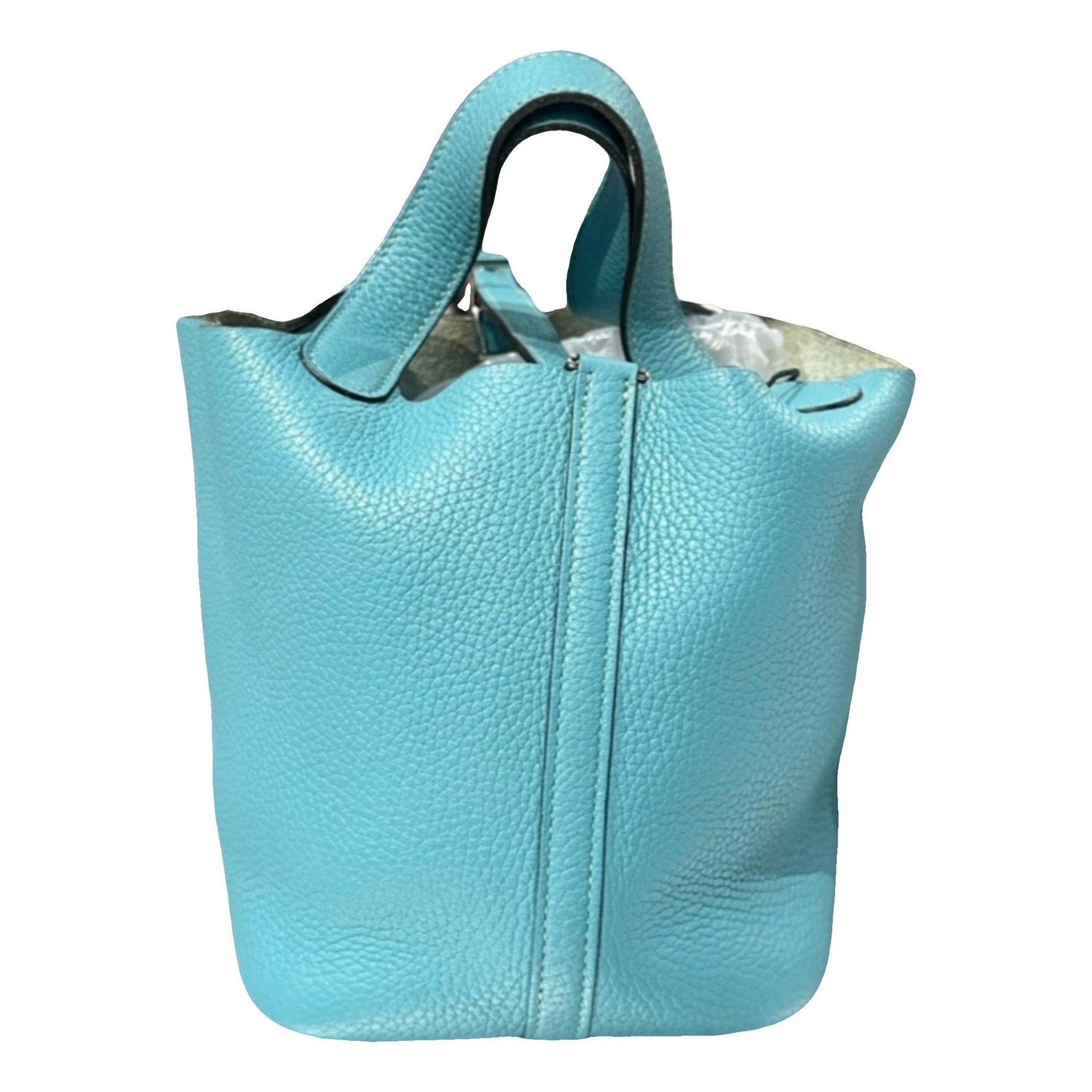 Picotin leather tote
