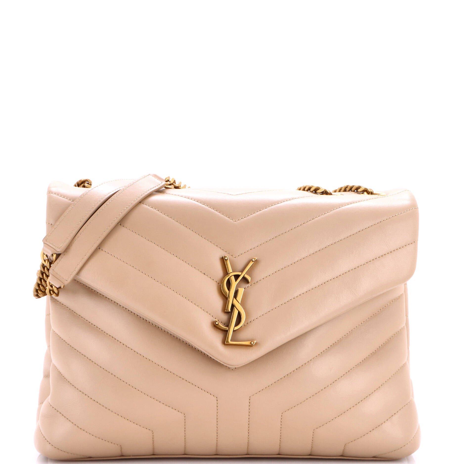Loulou Shoulder Bag Matelasse Chevron Leather Medium