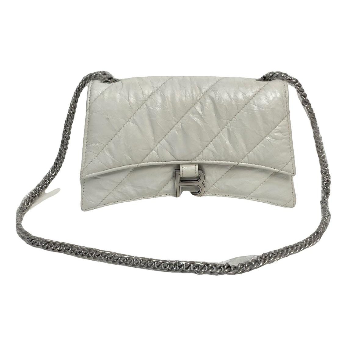 Crush leather handbag