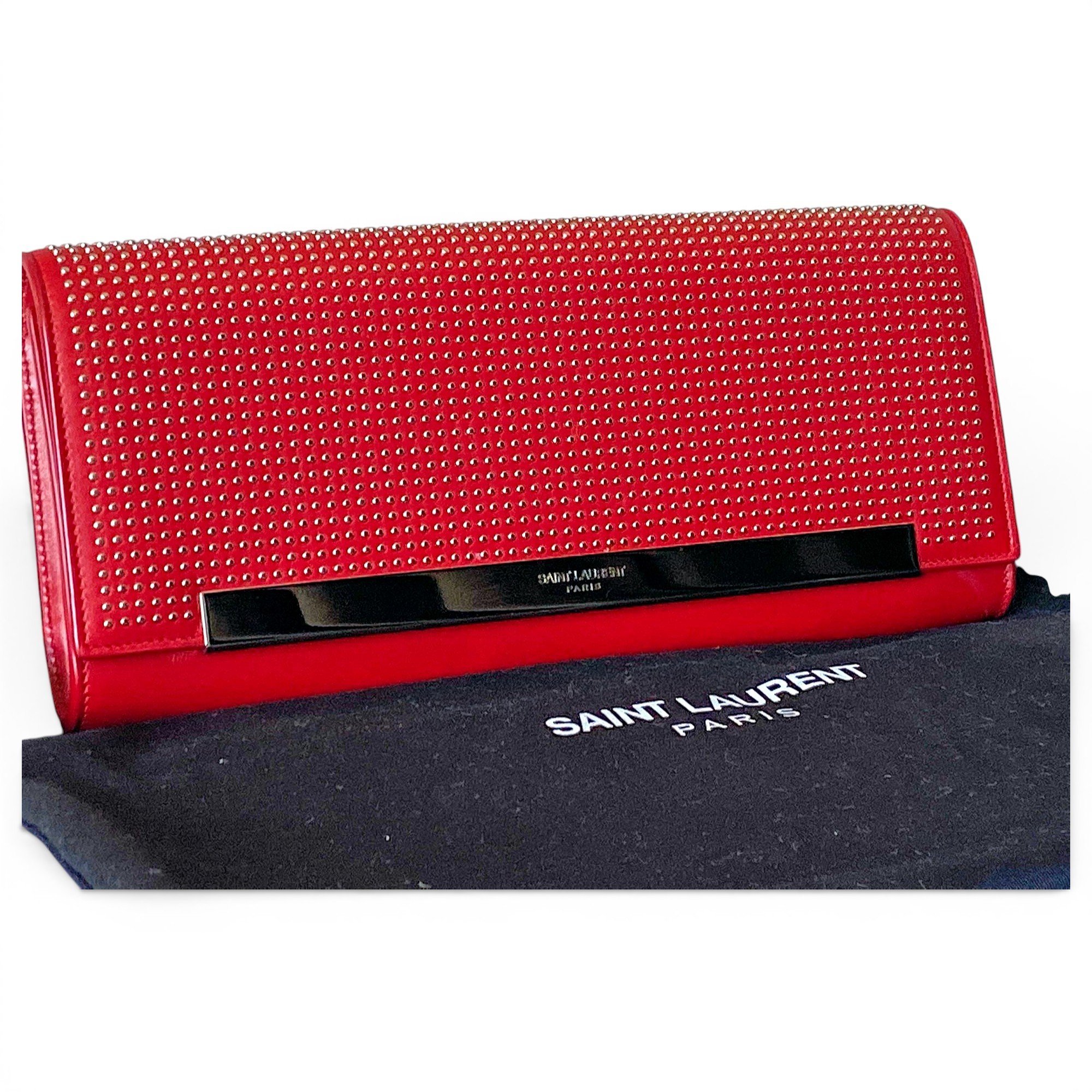 Leather clutch bag