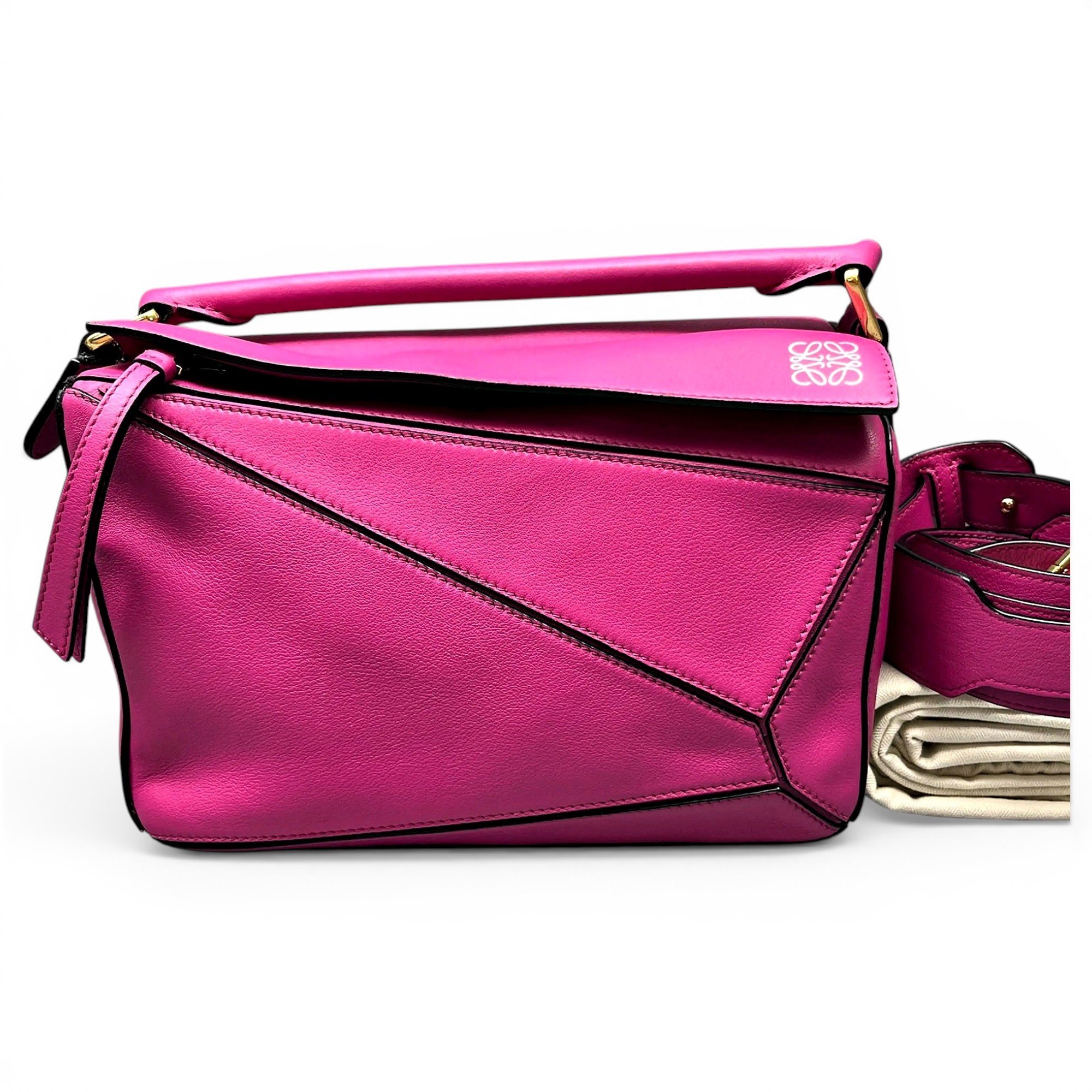 Puzzle leather crossbody bag