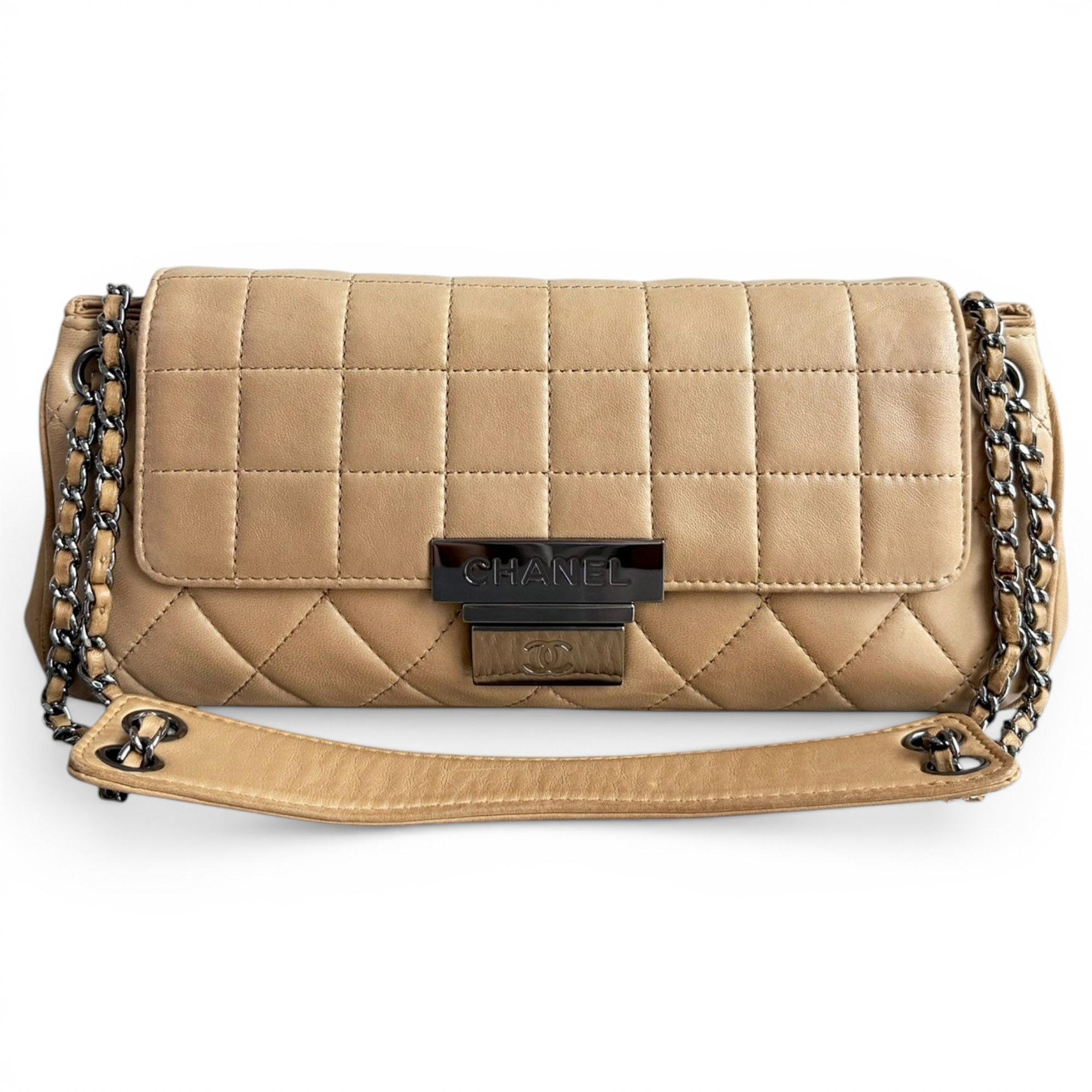 East West Chocolate Bar leather handbag