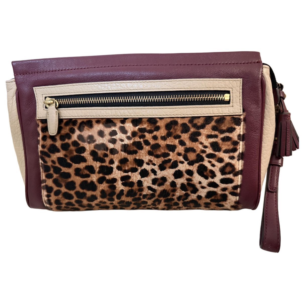 Leather clutch bag
