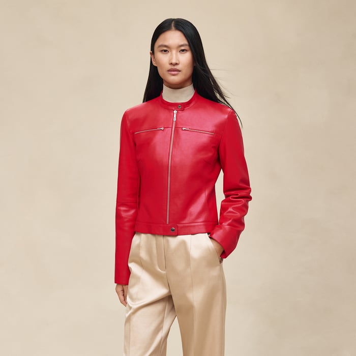 Rouge Tango Leather Biker Jacket