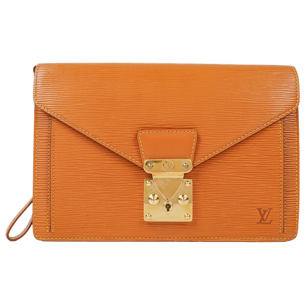 Sellier leather clutch bag