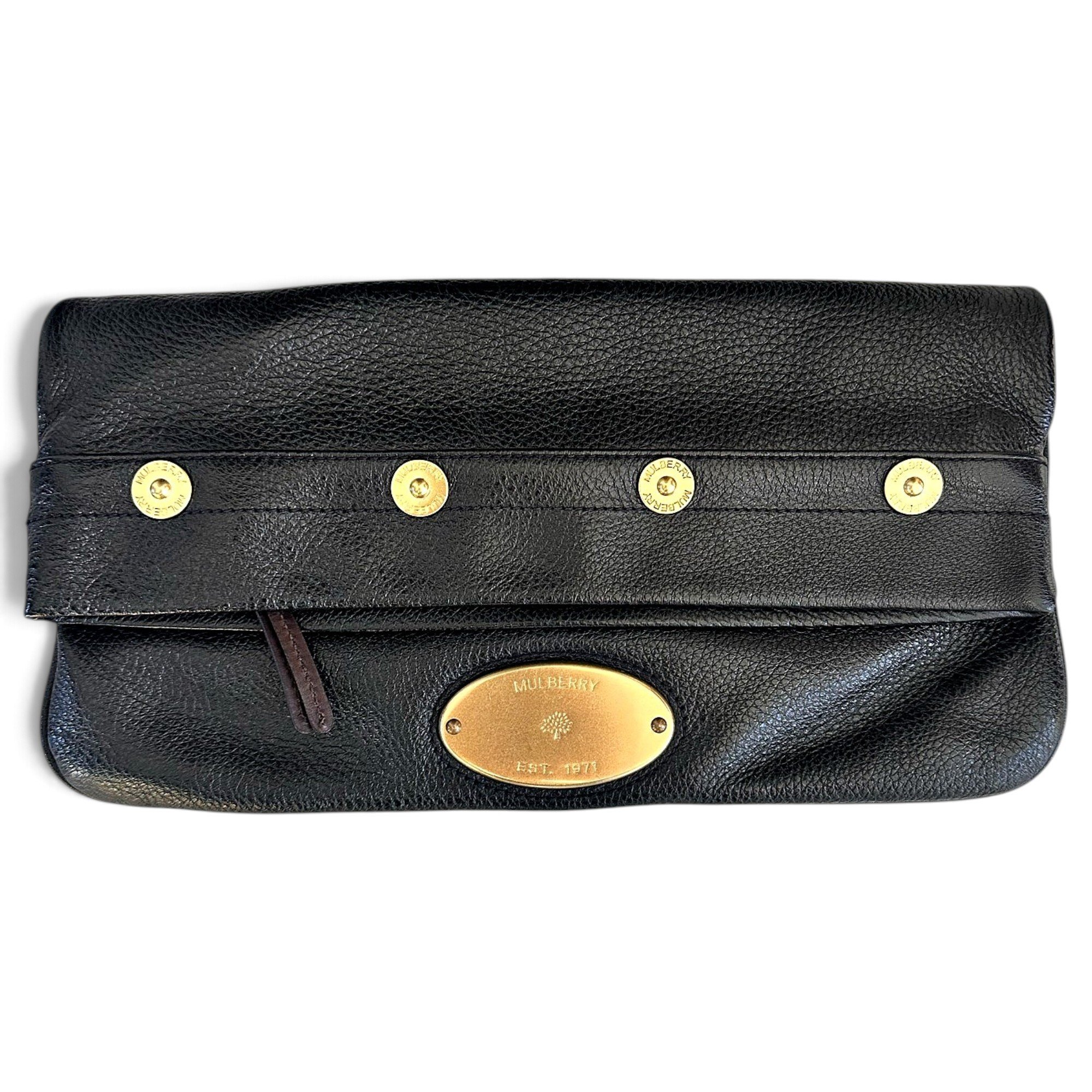 Leather clutch bag