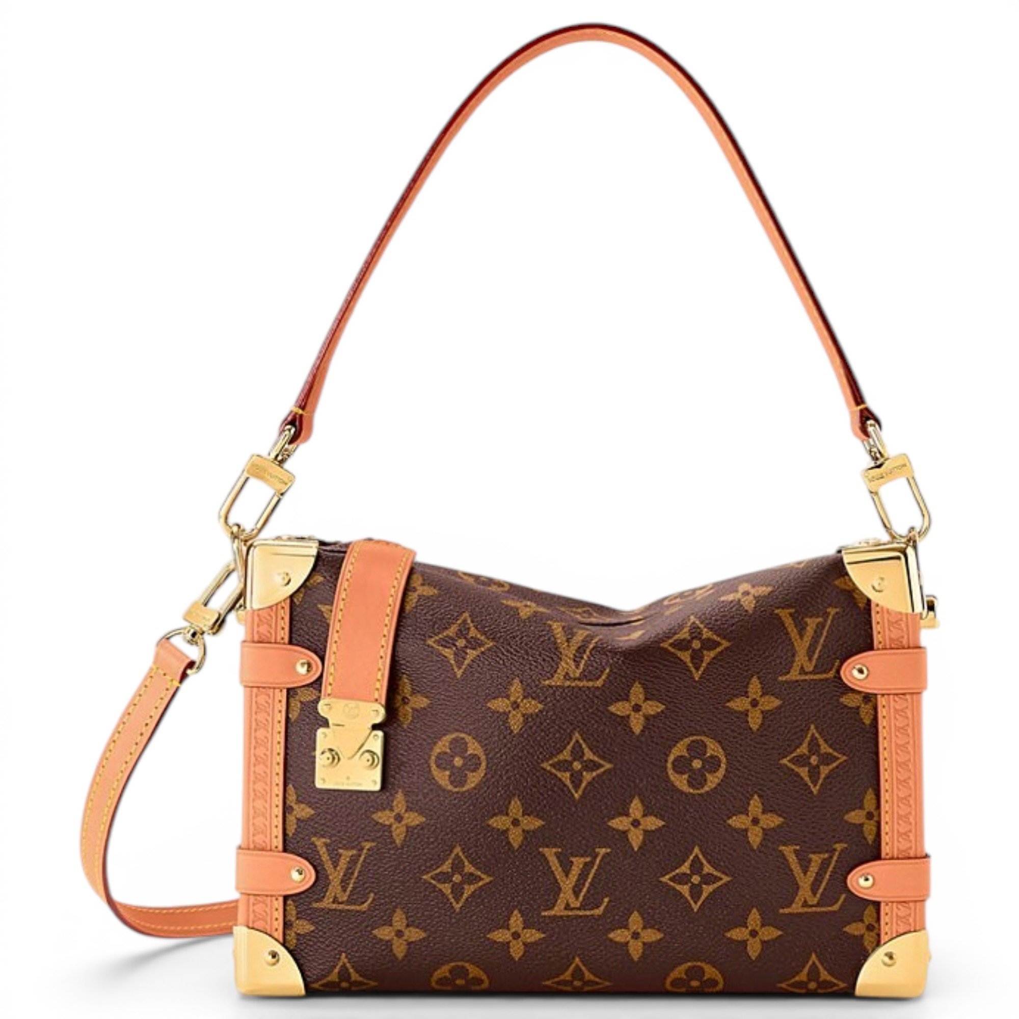 Side Trunk leather handbag