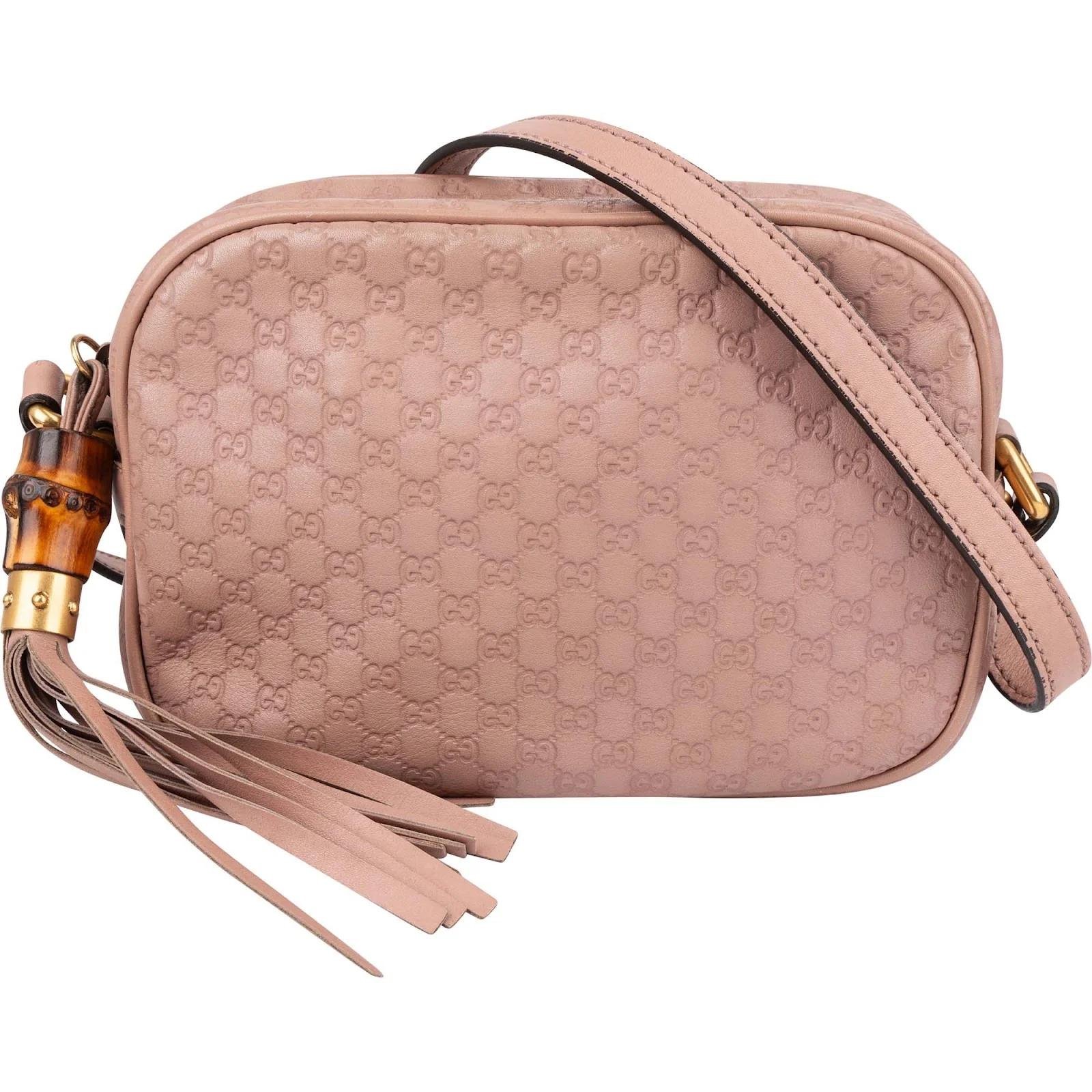 Bamboo leather crossbody bag