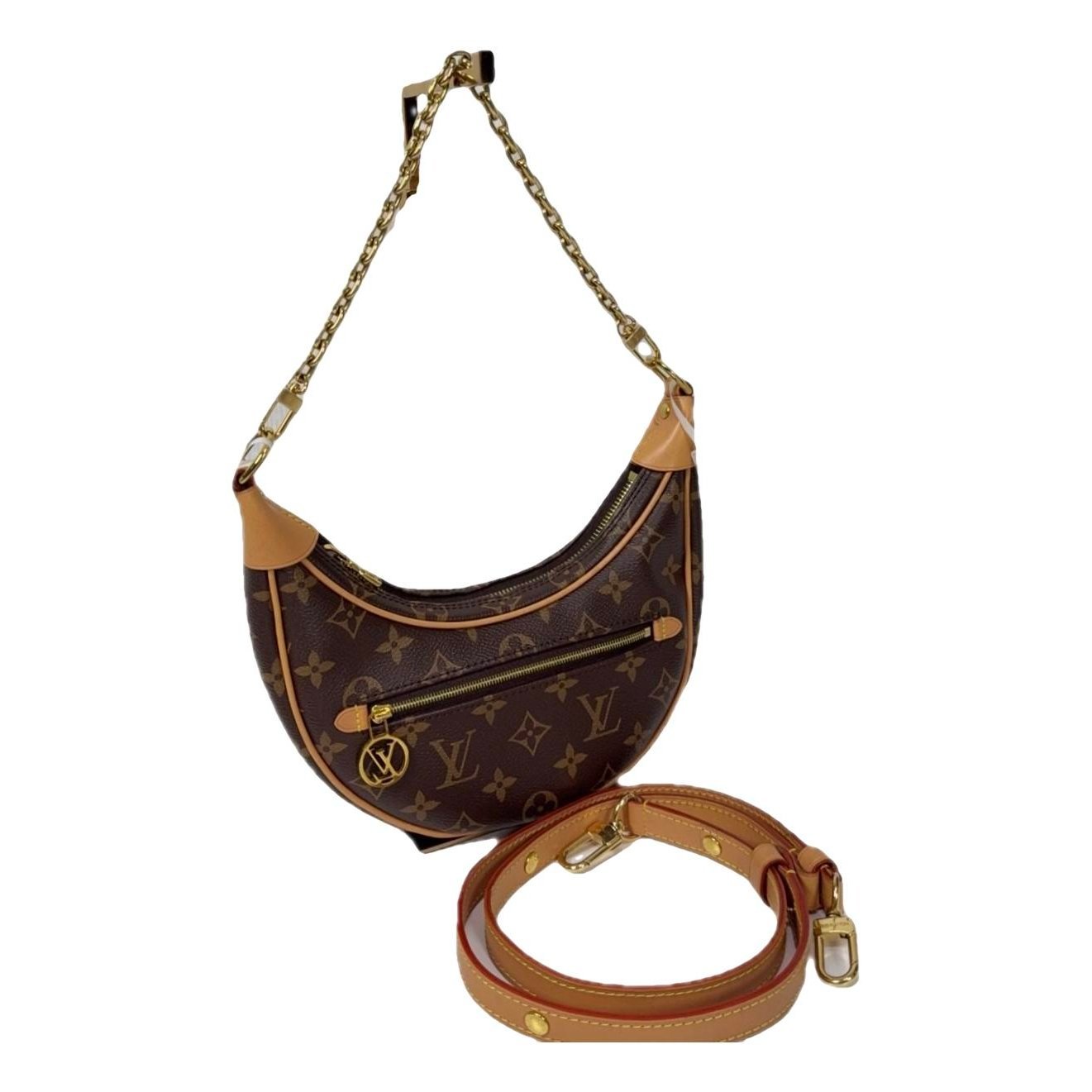 Loop leather handbag