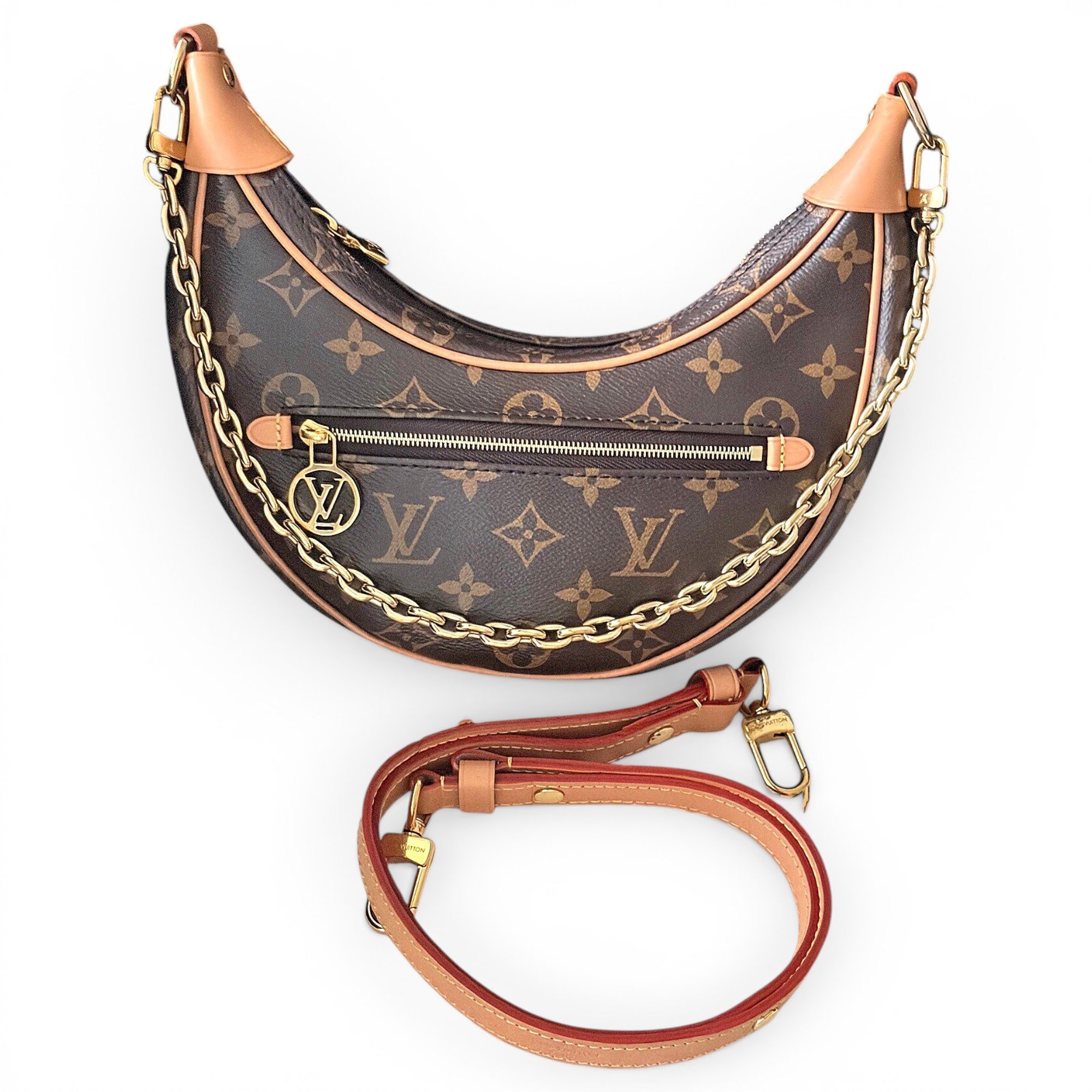 Loop leather handbag