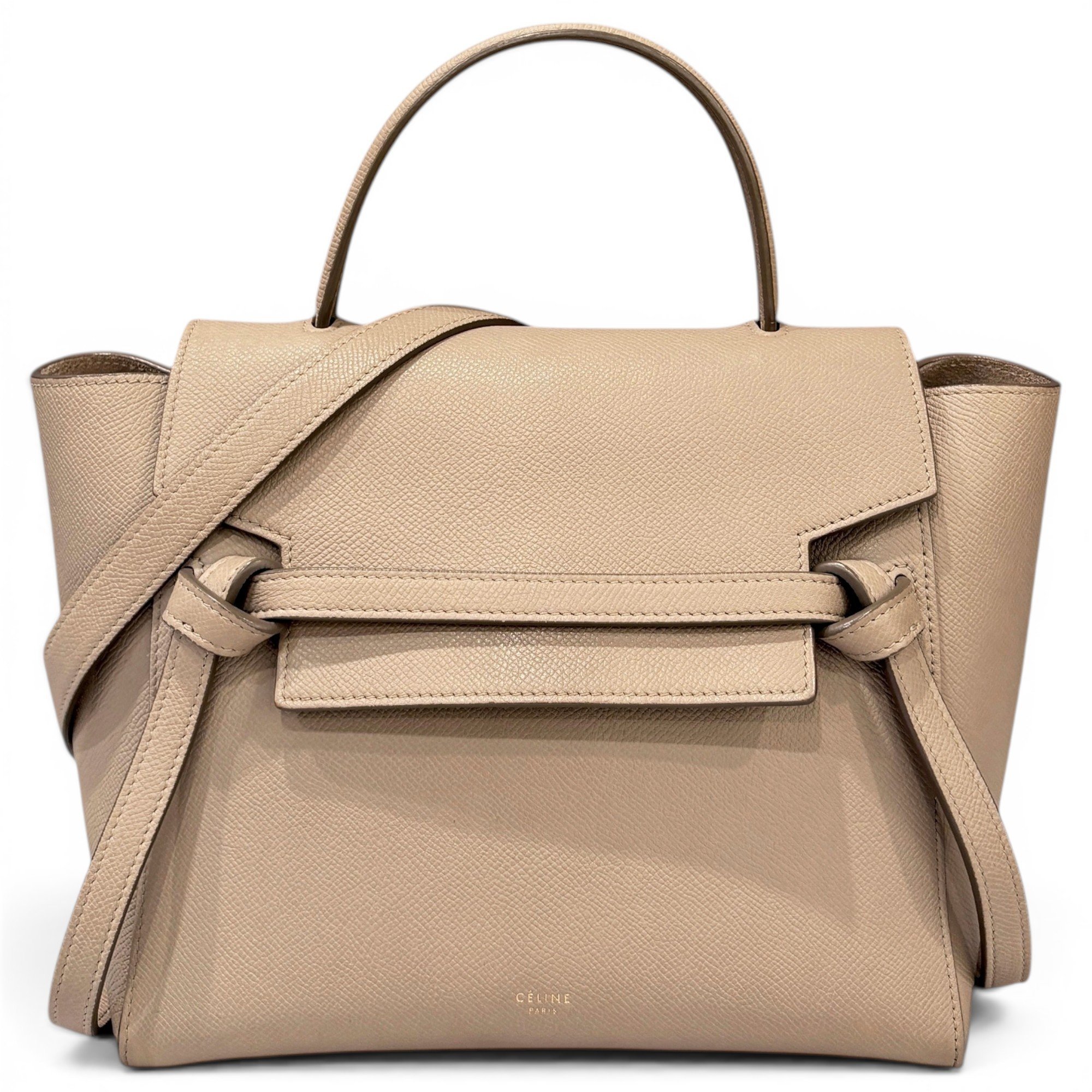 Belt pony-style calfskin handbag