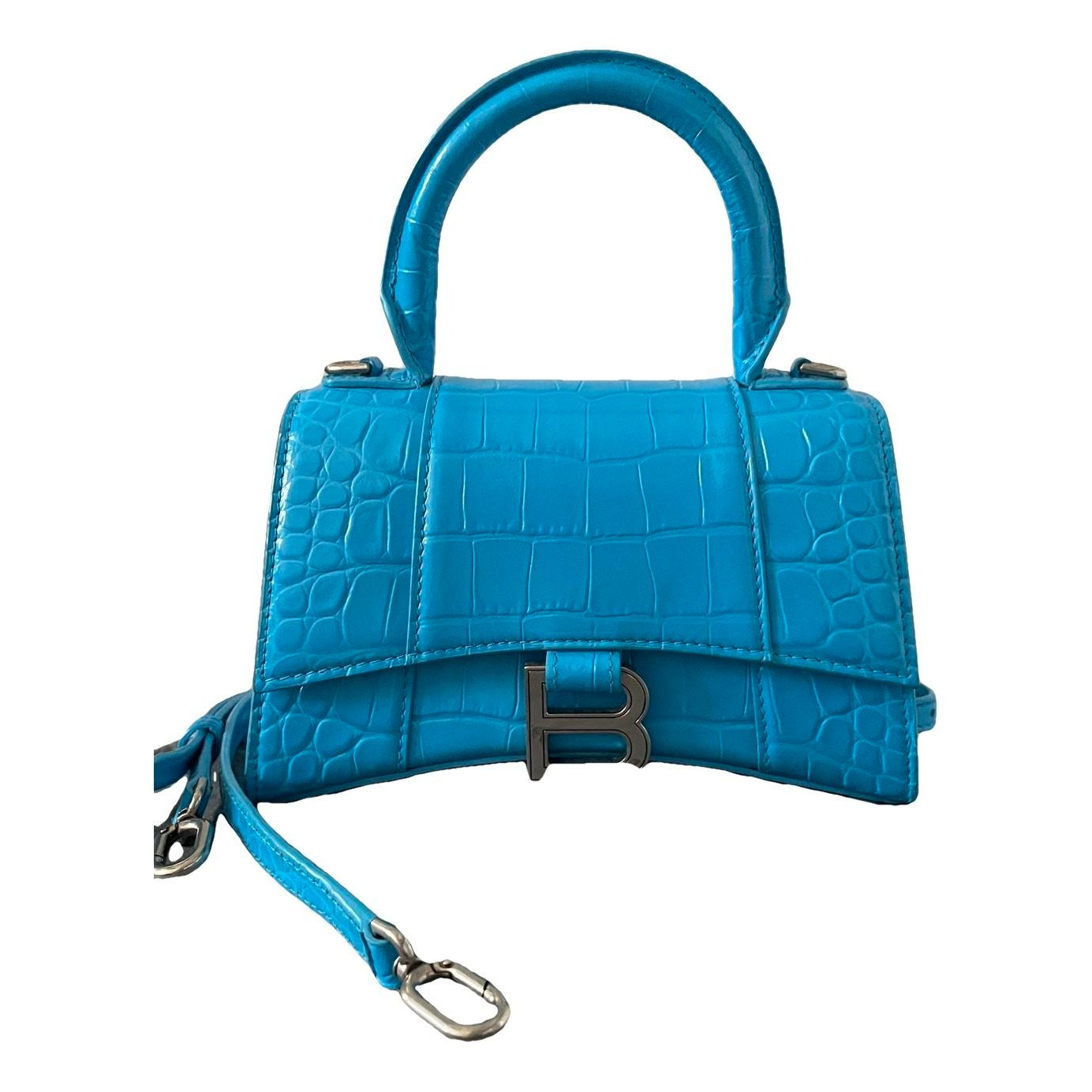 Hourglass leather crossbody bag