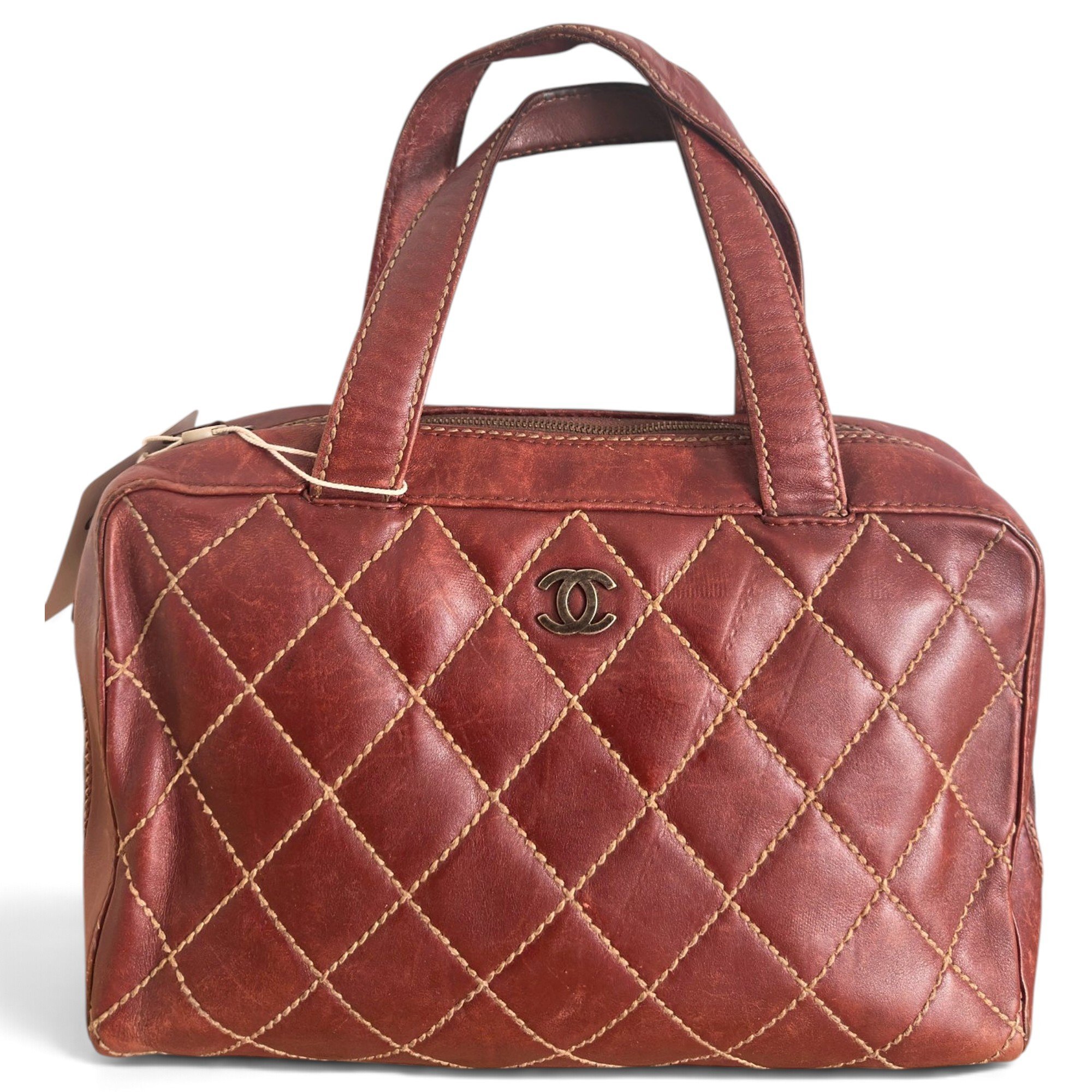 Wild Stitch leather bowling bag