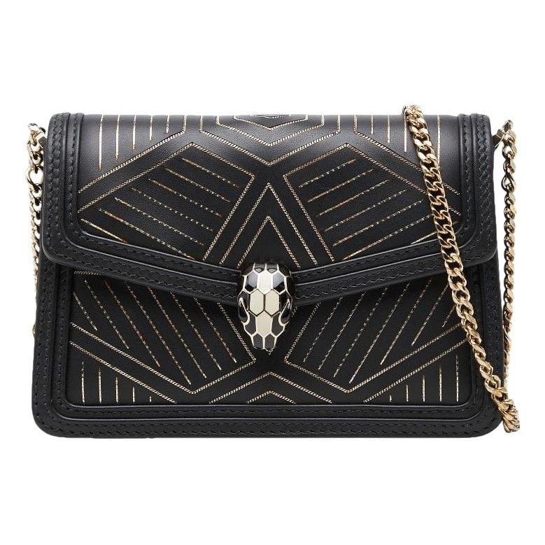 Serpenti leather handbag