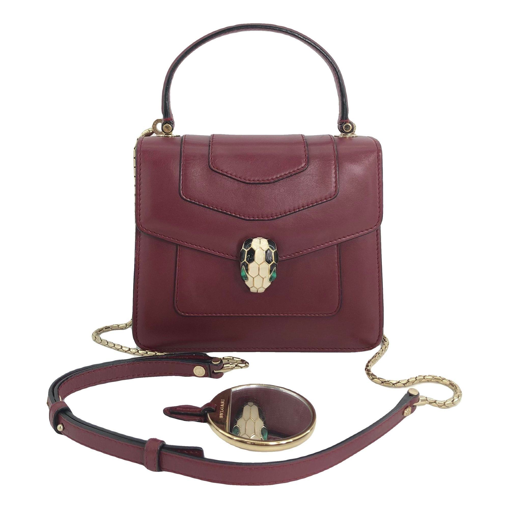 Serpenti leather handbag