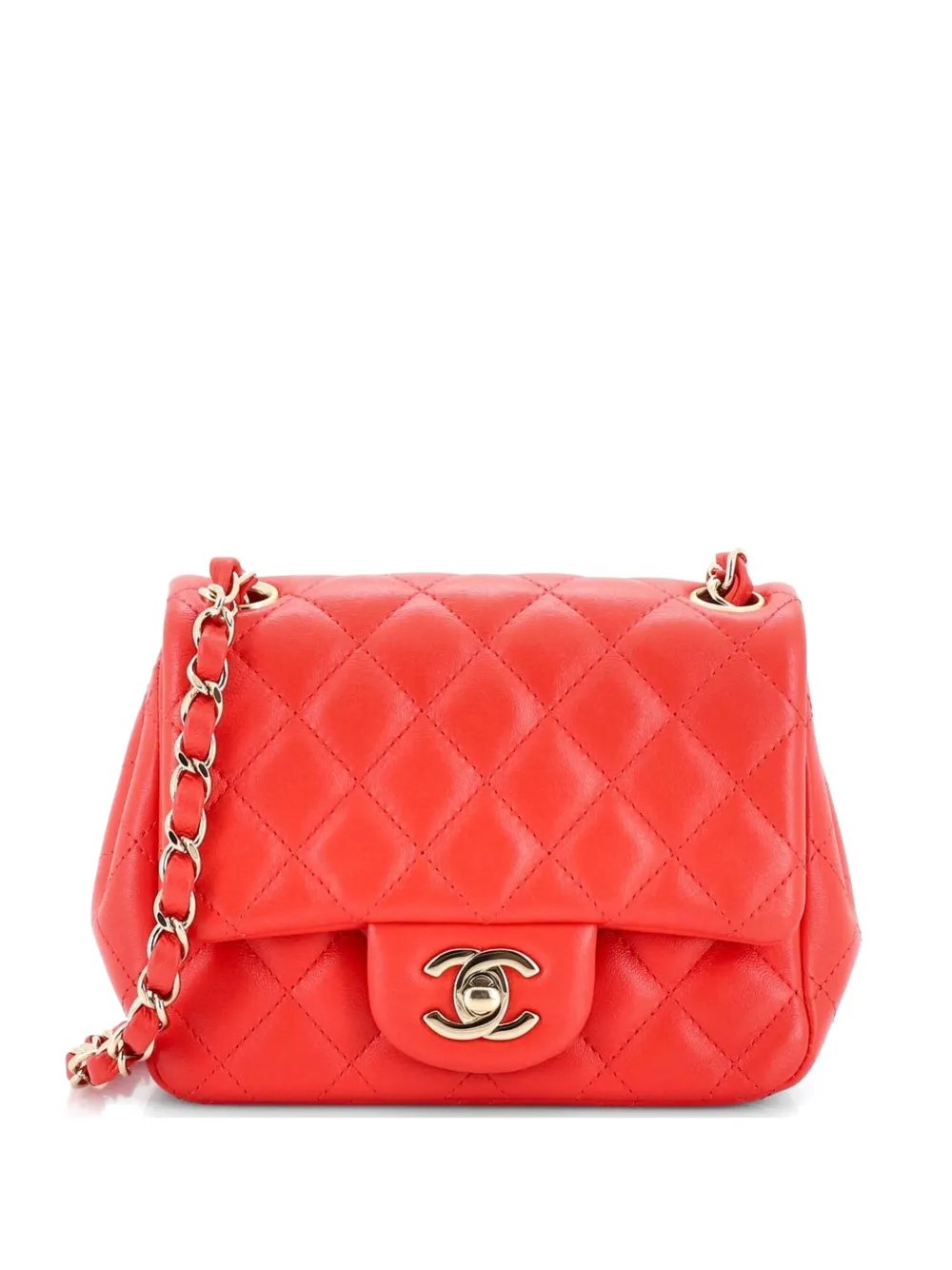 Square Classic Single Flap Bag Quilted Lambskin Mini crossbody bag