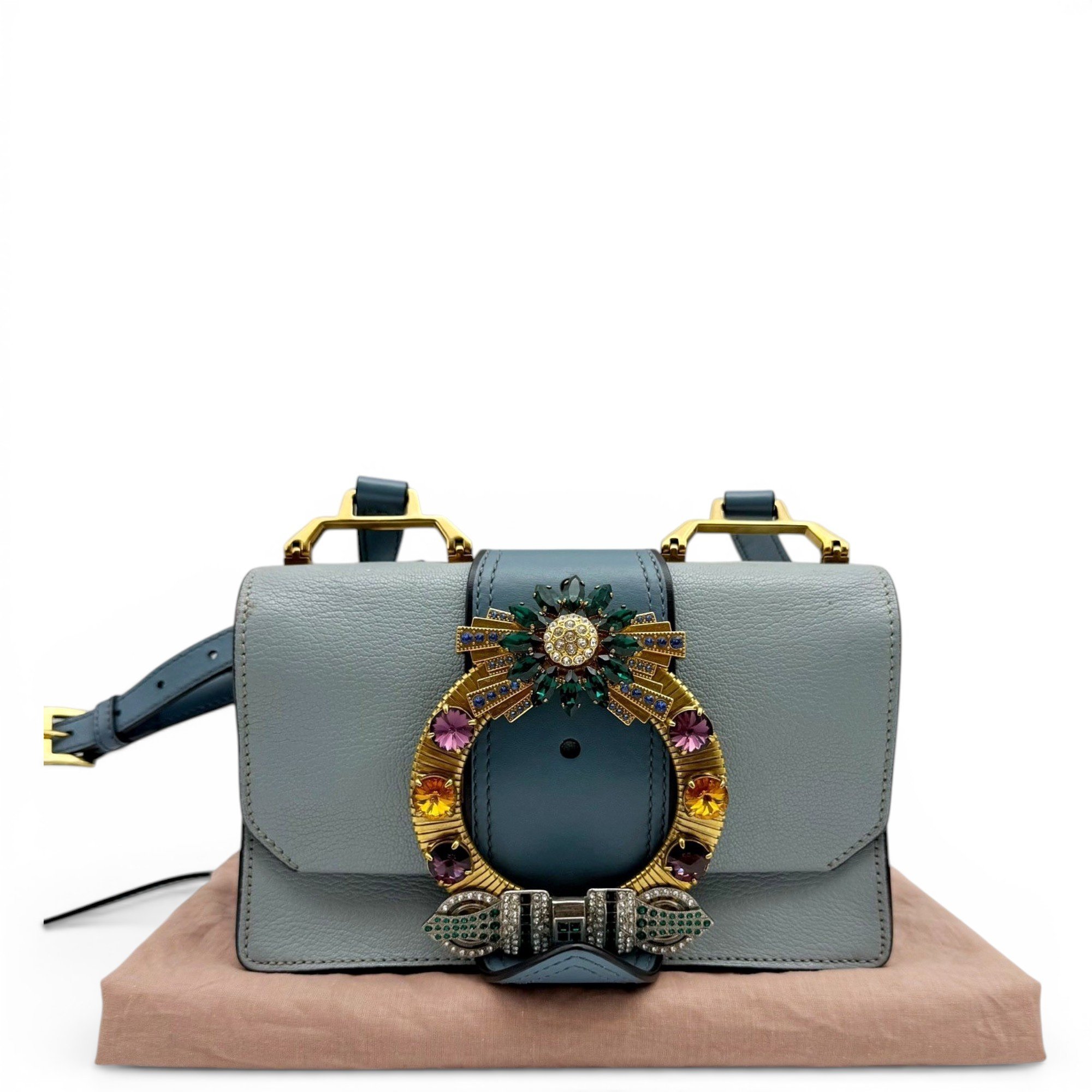 Miu Lady leather handbag