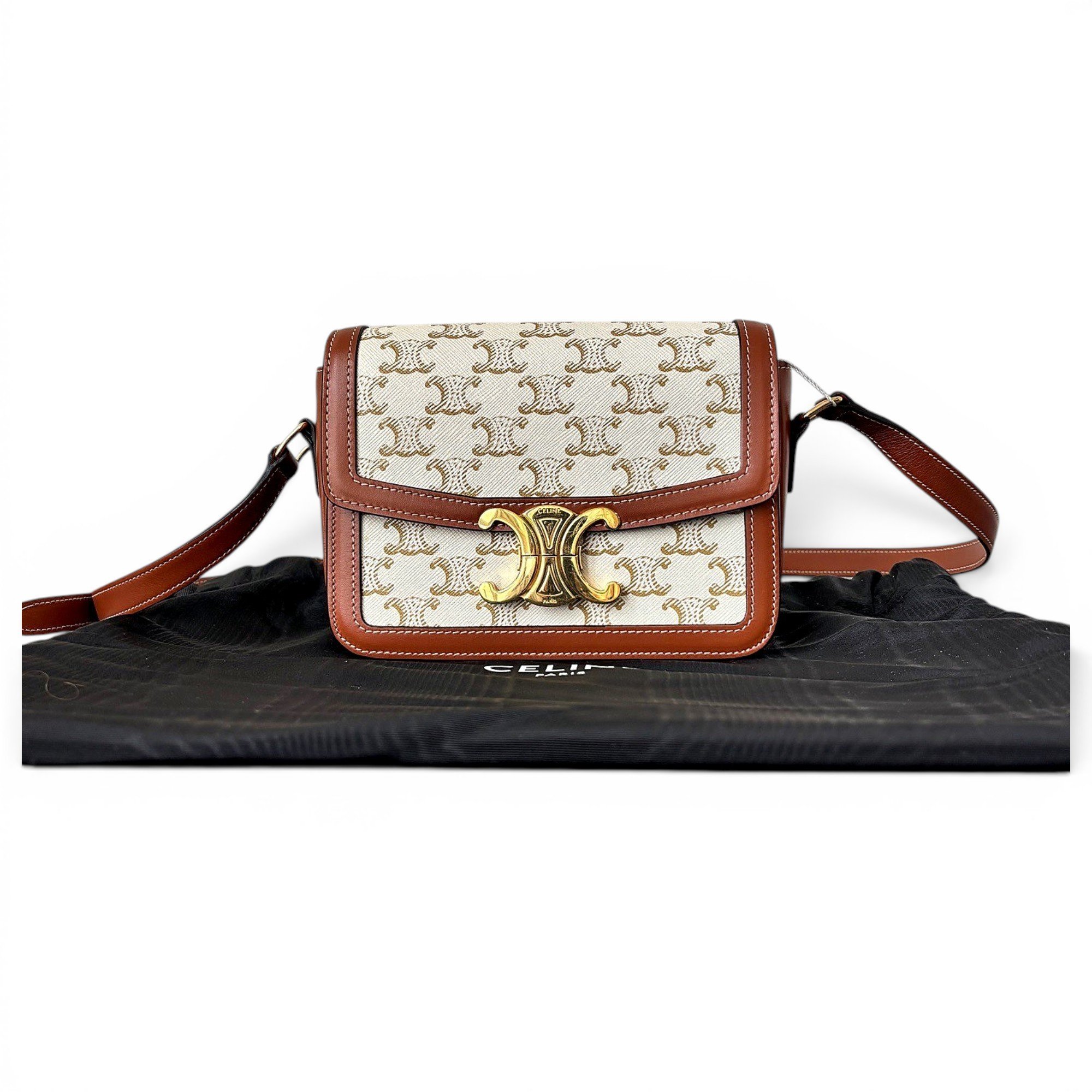 Triomphe leather handbag