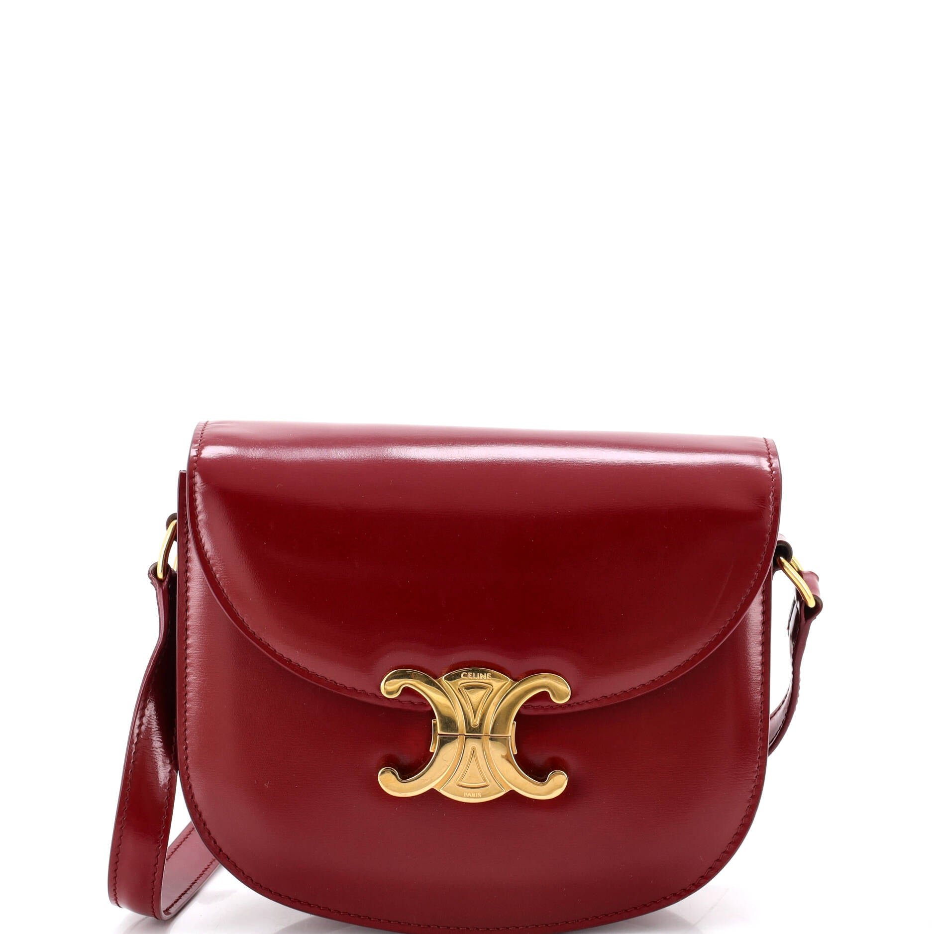 Triomphe Besace Clea Flap Bag Leather