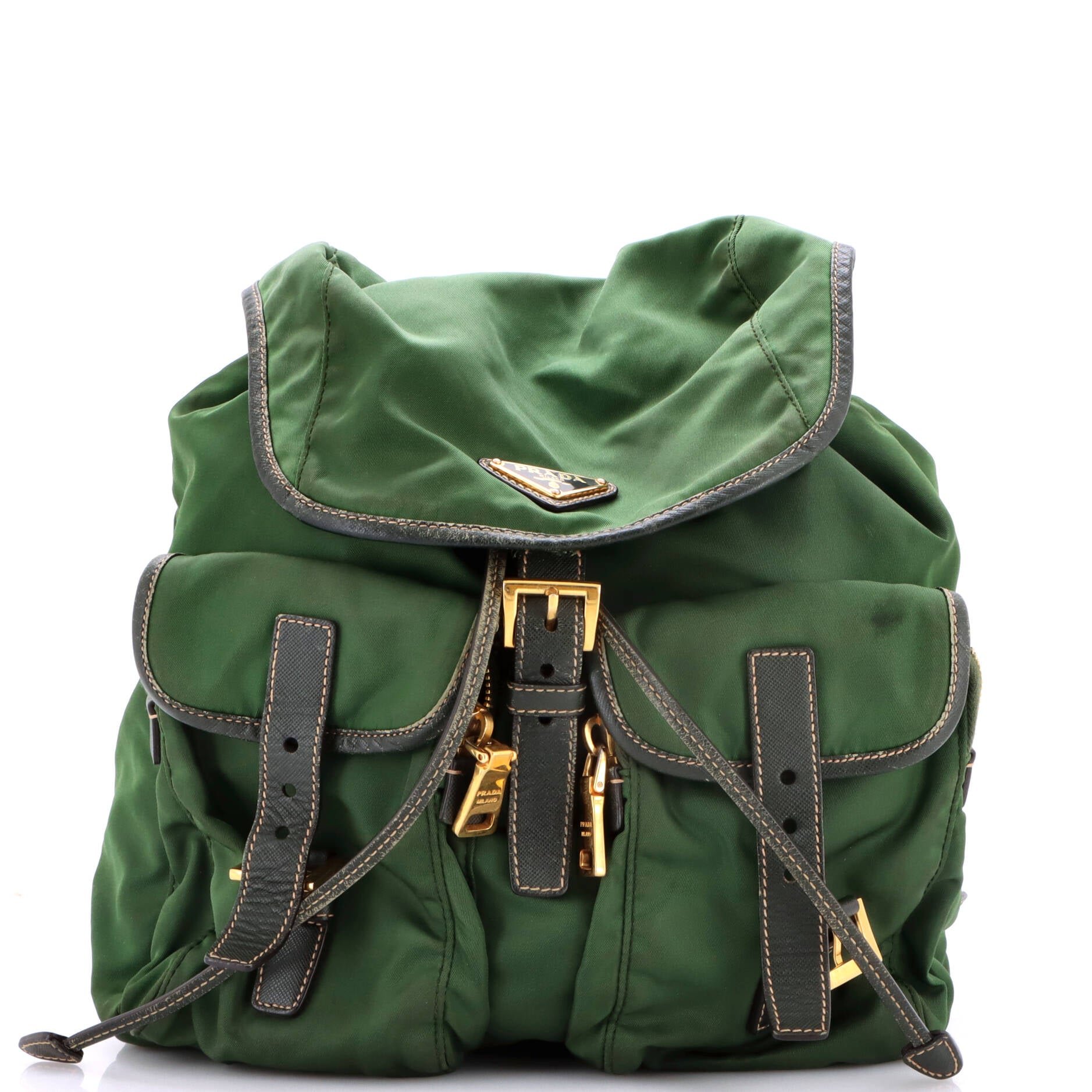 Double Front Pocket Backpack Tessuto Medium