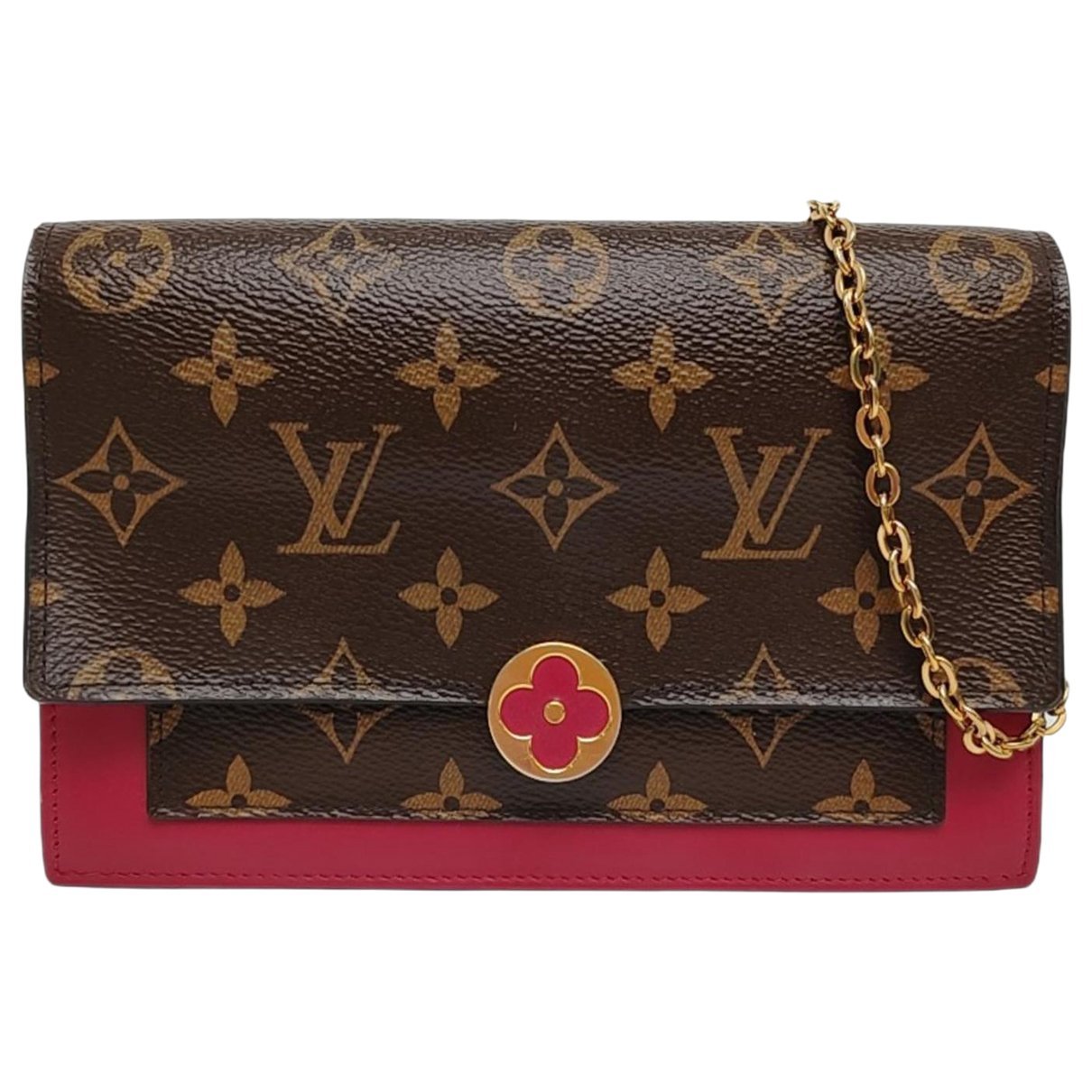 Chaîne Flore leather crossbody bag