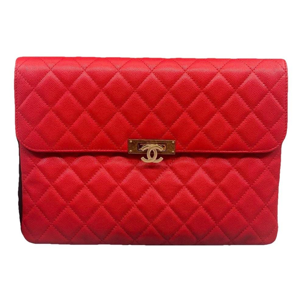 Leather clutch bag