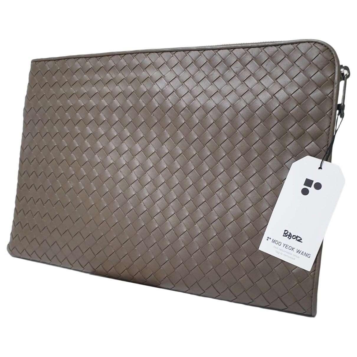 Leather clutch bag