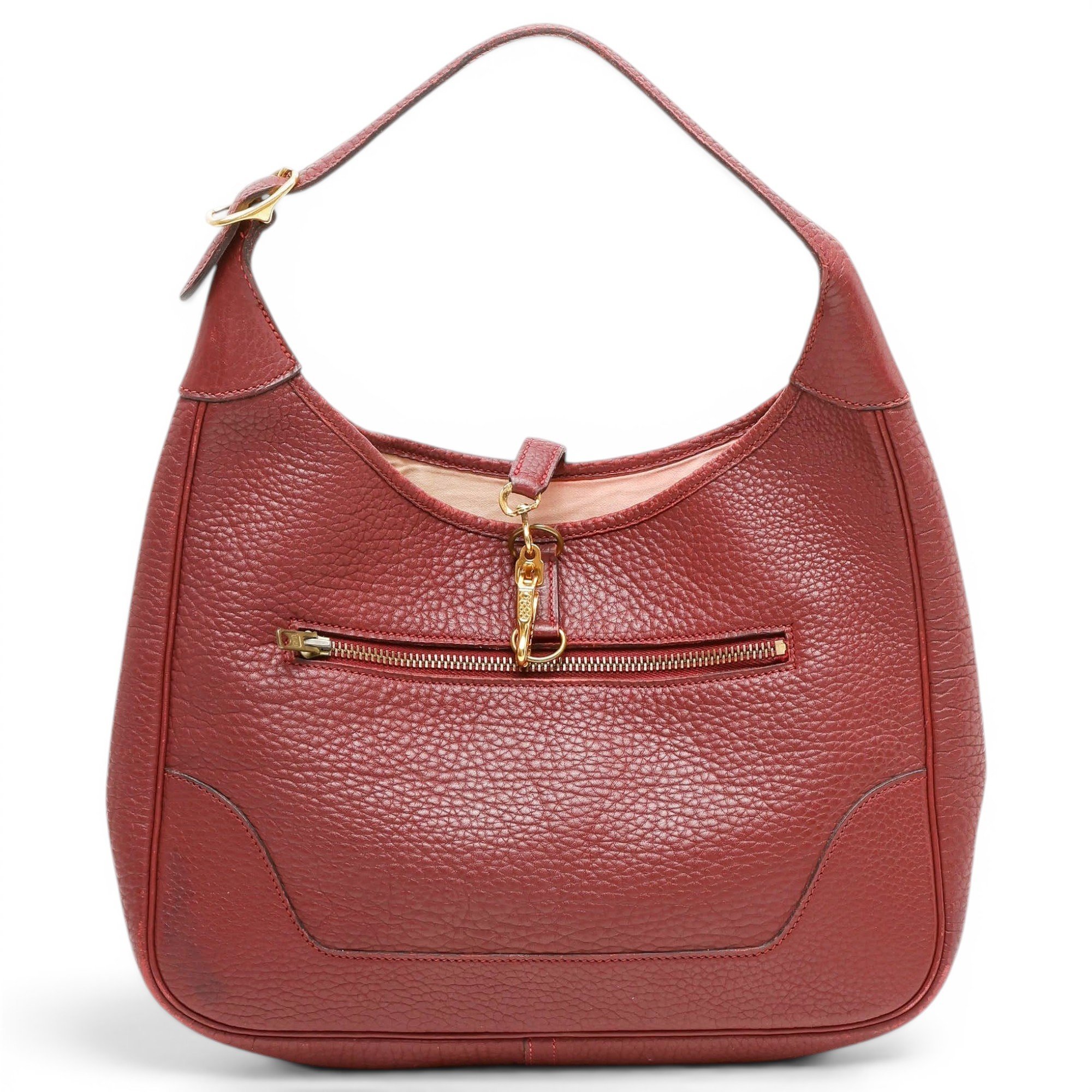 Trim leather handbag