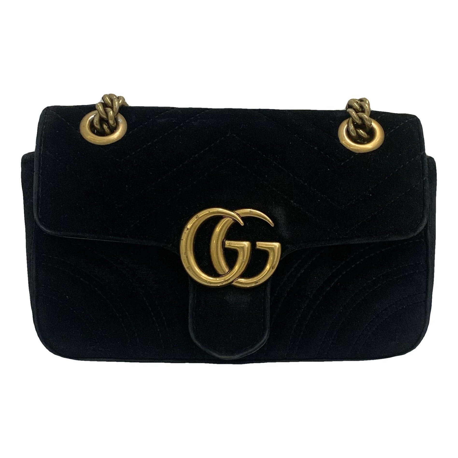 Pearly GG Marmont Flap leather handbag
