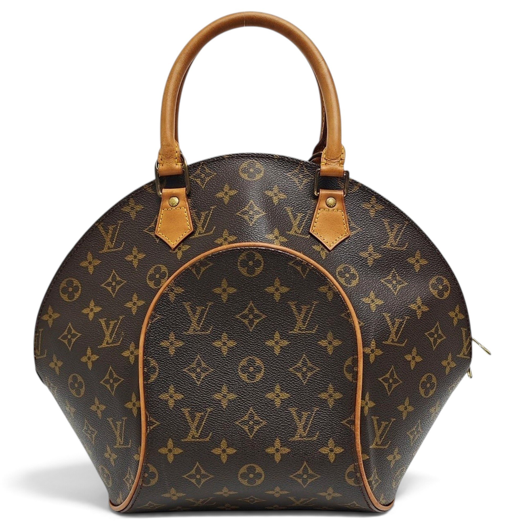 Ellipse leather handbag