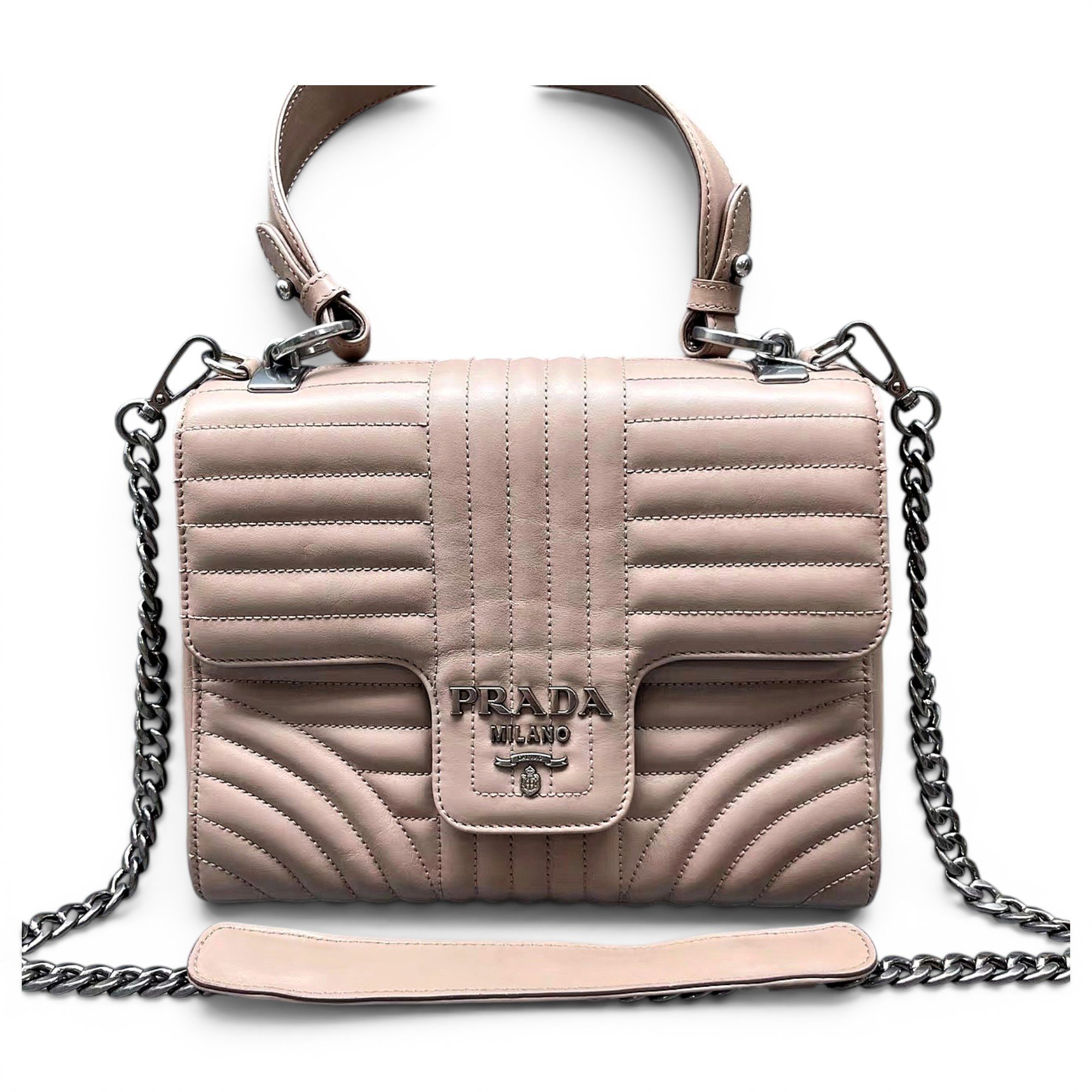 Diagramme leather handbag