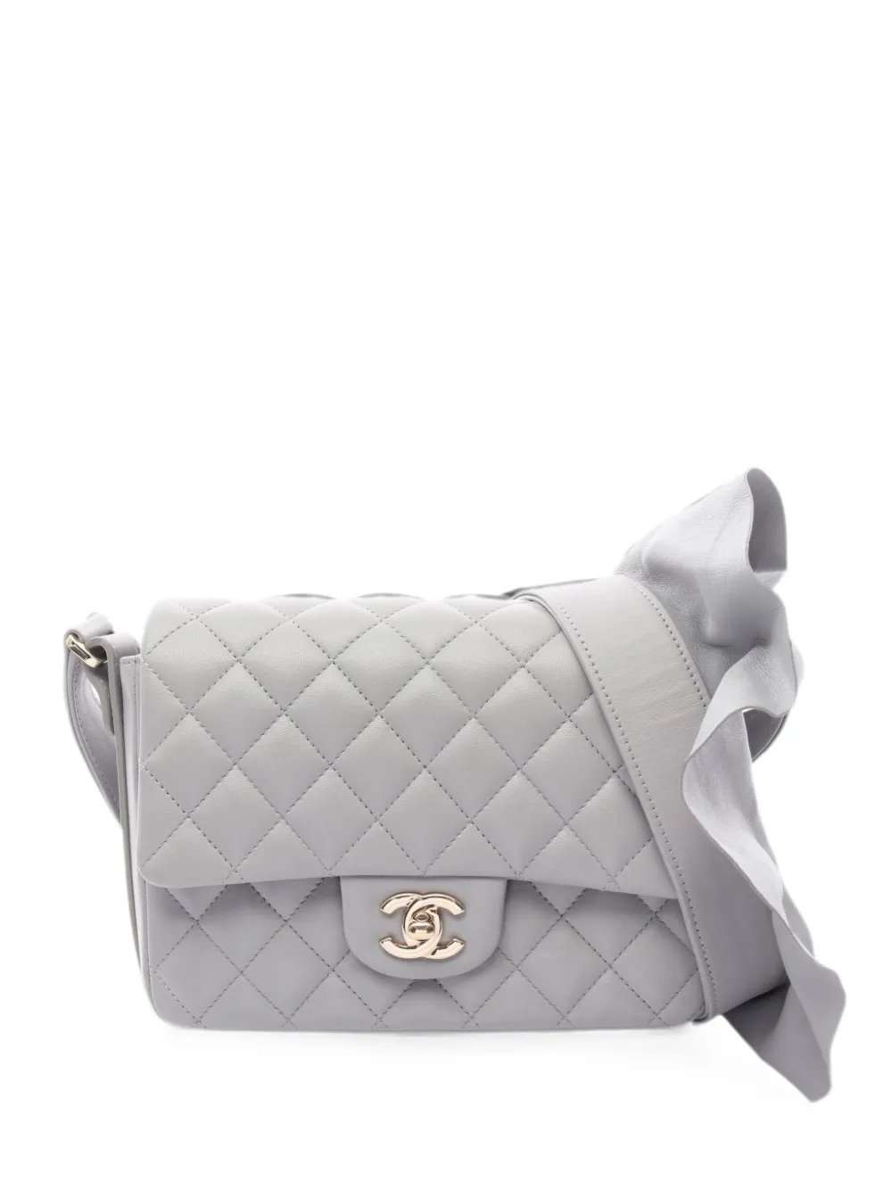 2020-2021 frill-detail quilted shoulder bag